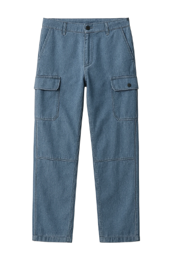 Denim Cargo Pants