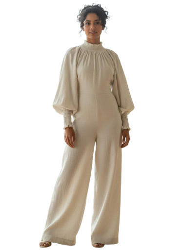 Elegant Beige Jumpsuit
