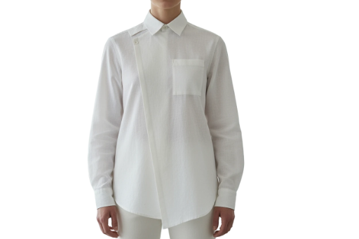 Modern White Button-Up Shirt