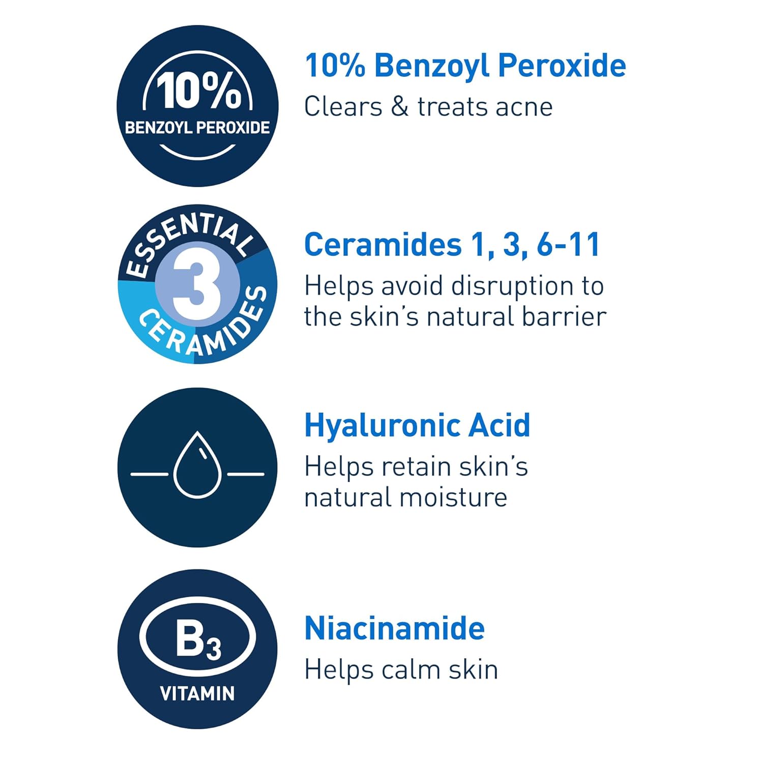CeraVe acne foaming wash 10% Benzoyl peroxide