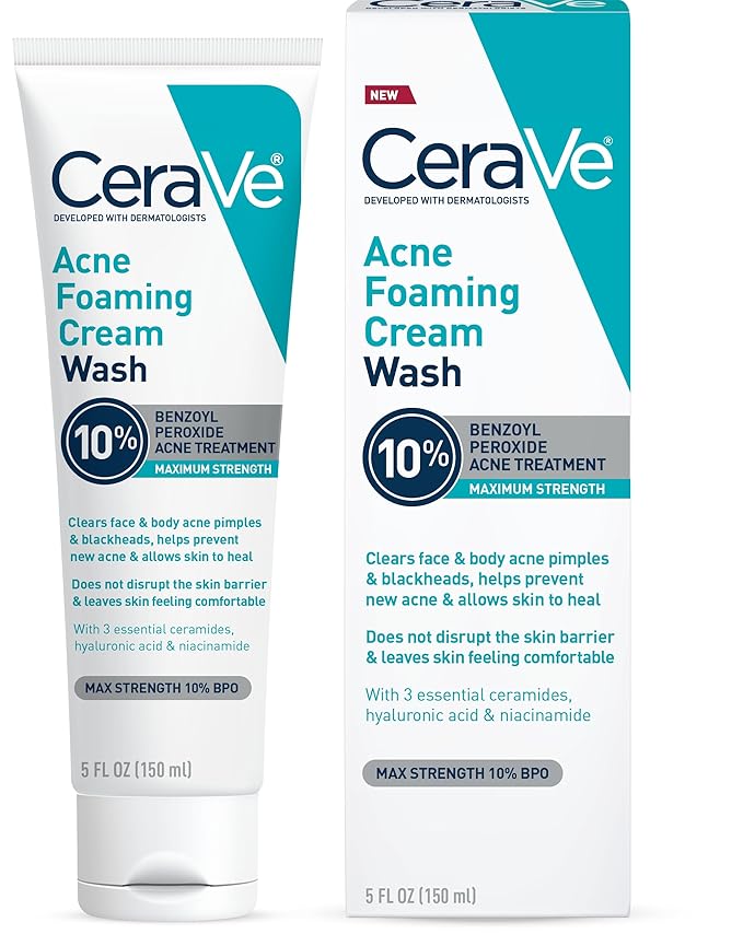 CeraVe acne foaming wash 10% Benzoyl peroxide