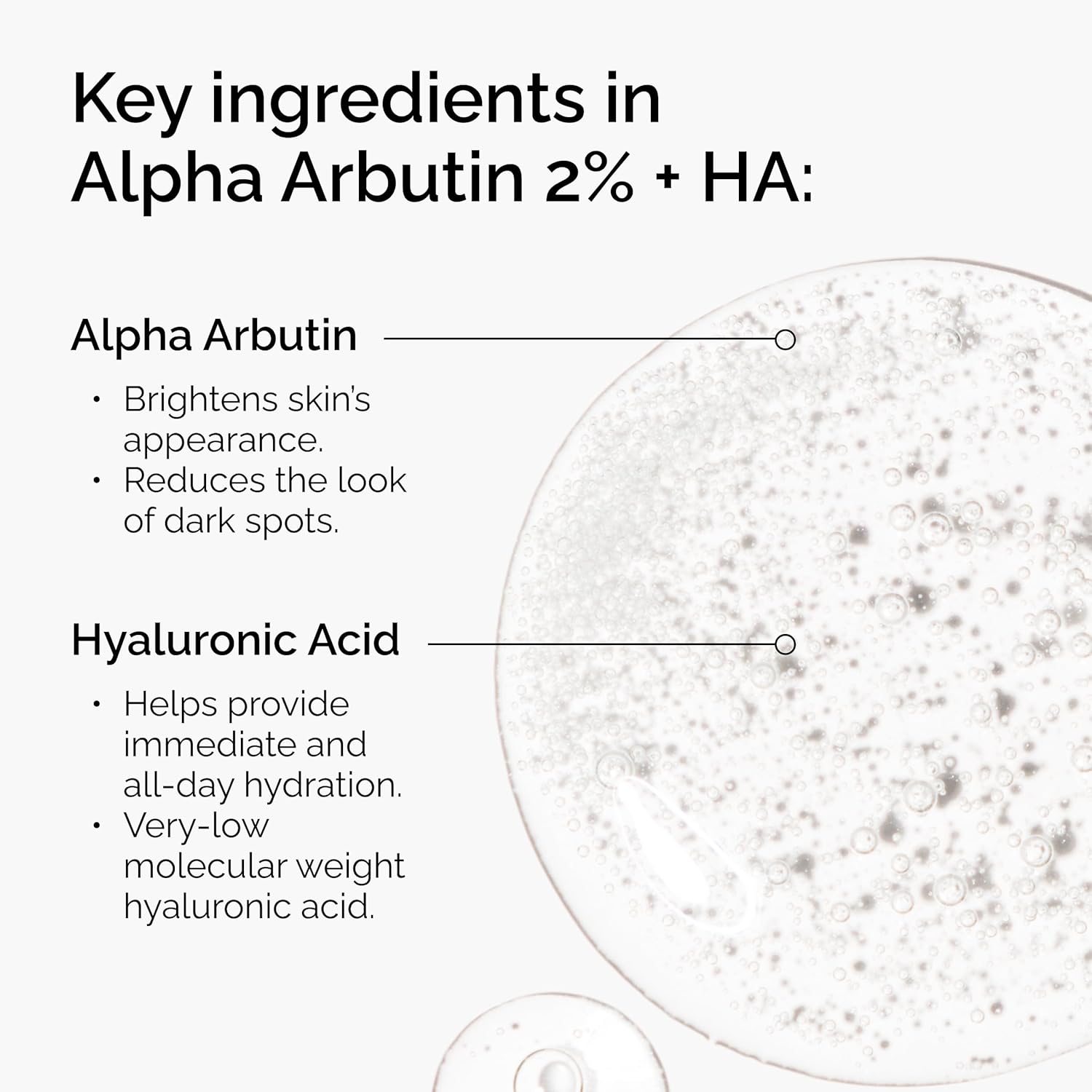 The ordinary alpha arbutin + HA