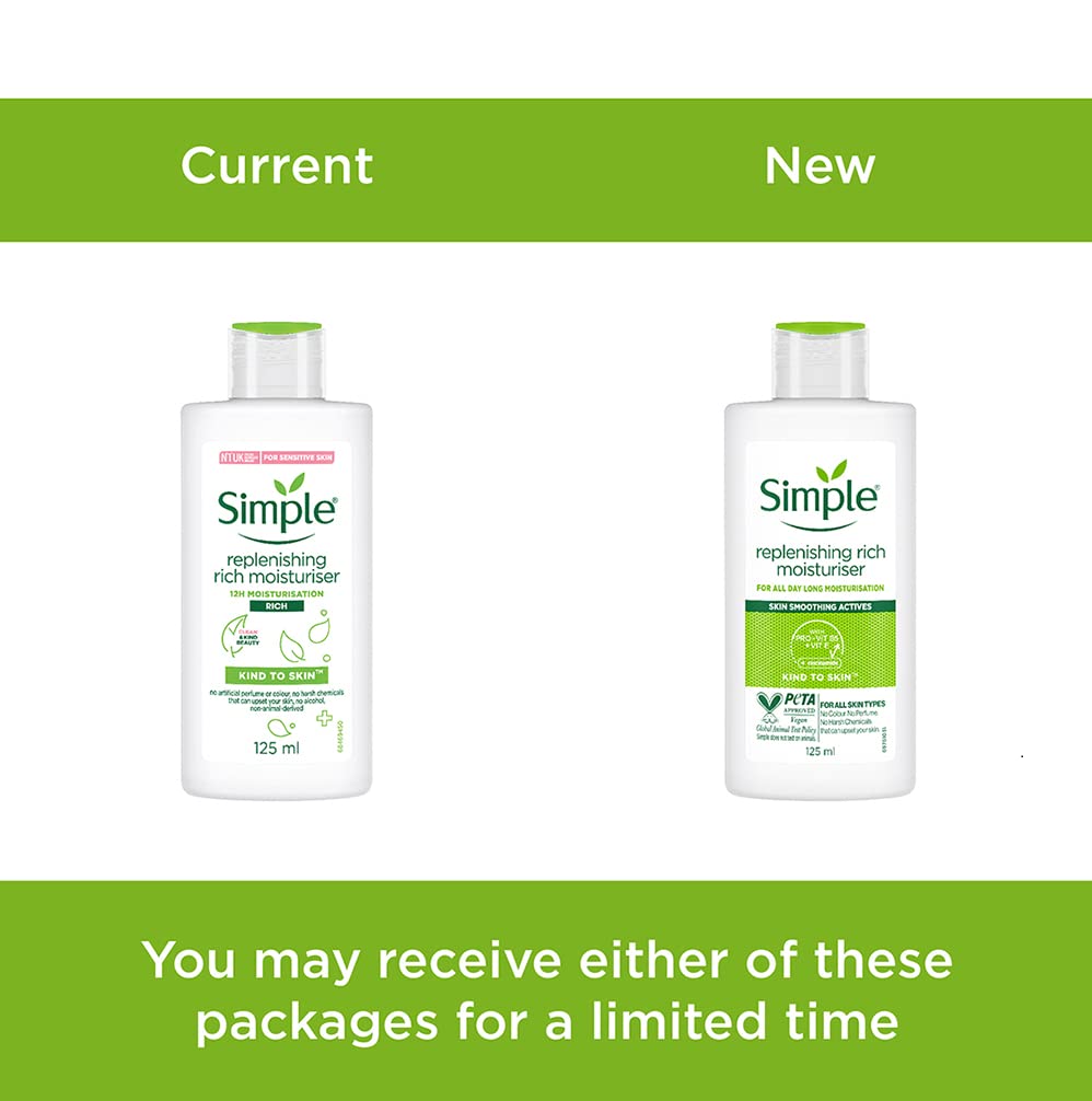 Simple replenishing rich moisturizer with niacinamide