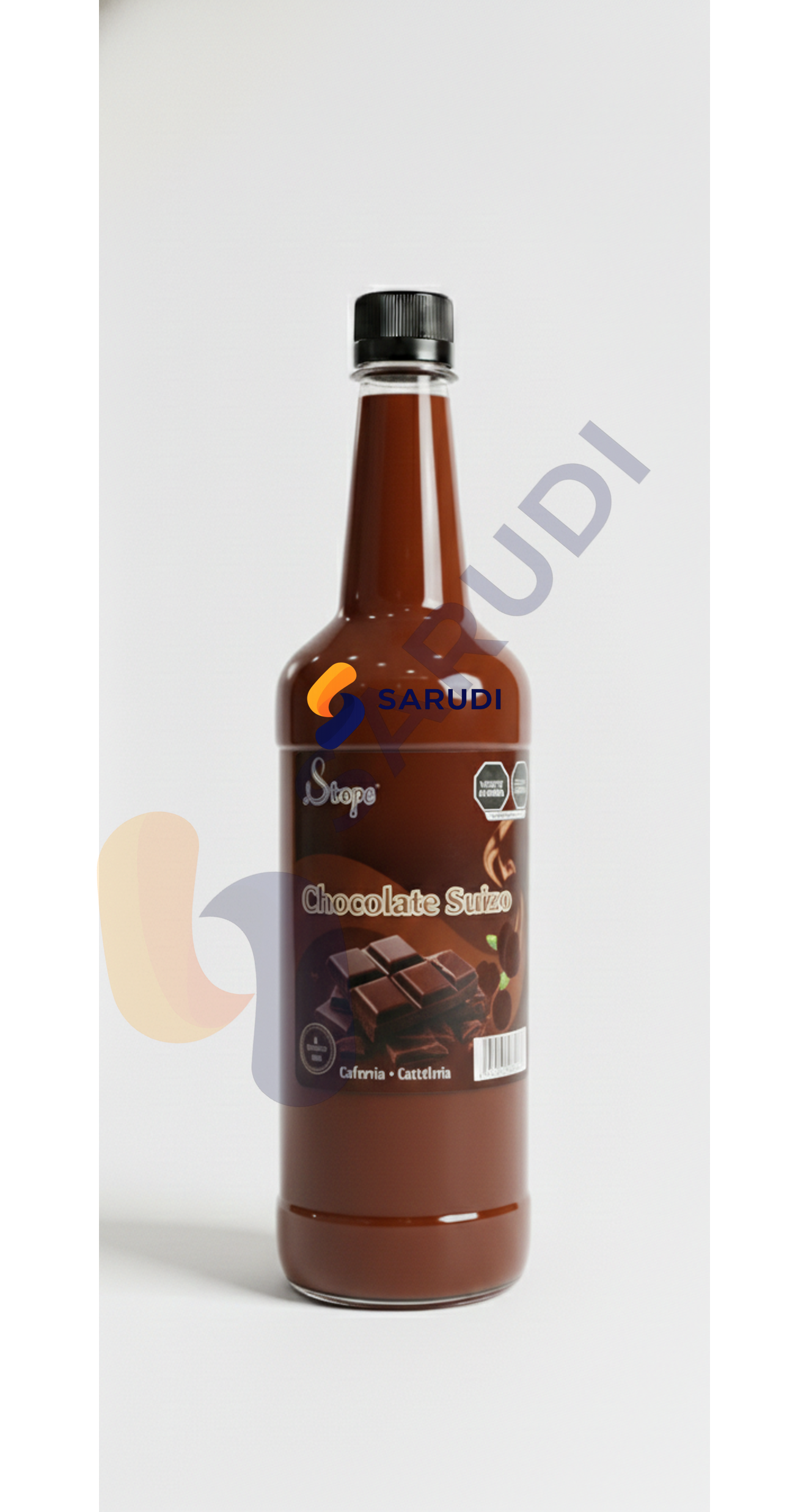 Jarabe Concentrado Sabor Chocolate Suizo SARUDI 1 Litro – Perfil Intenso Premium