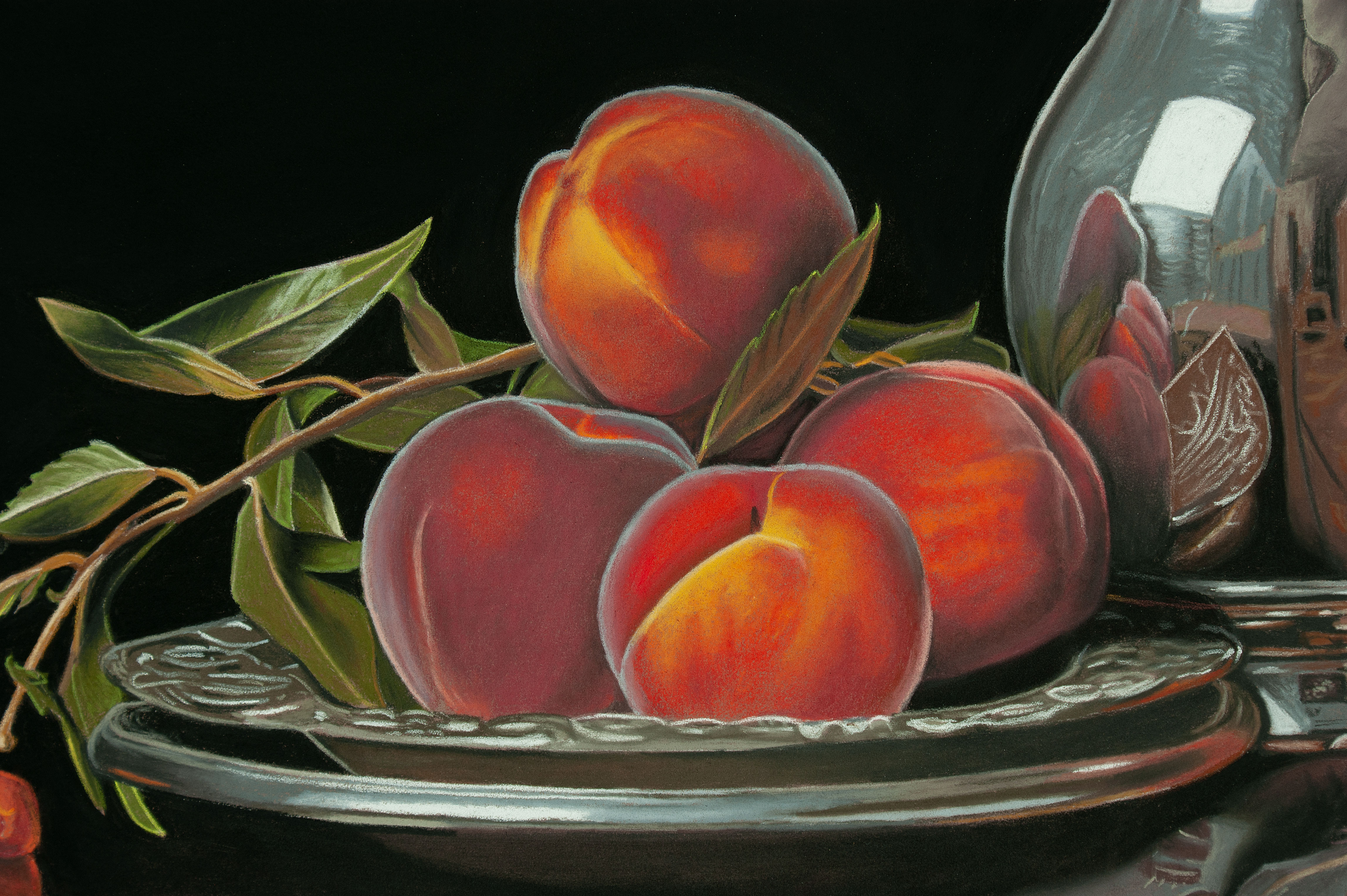 Peaches and Silver Jug