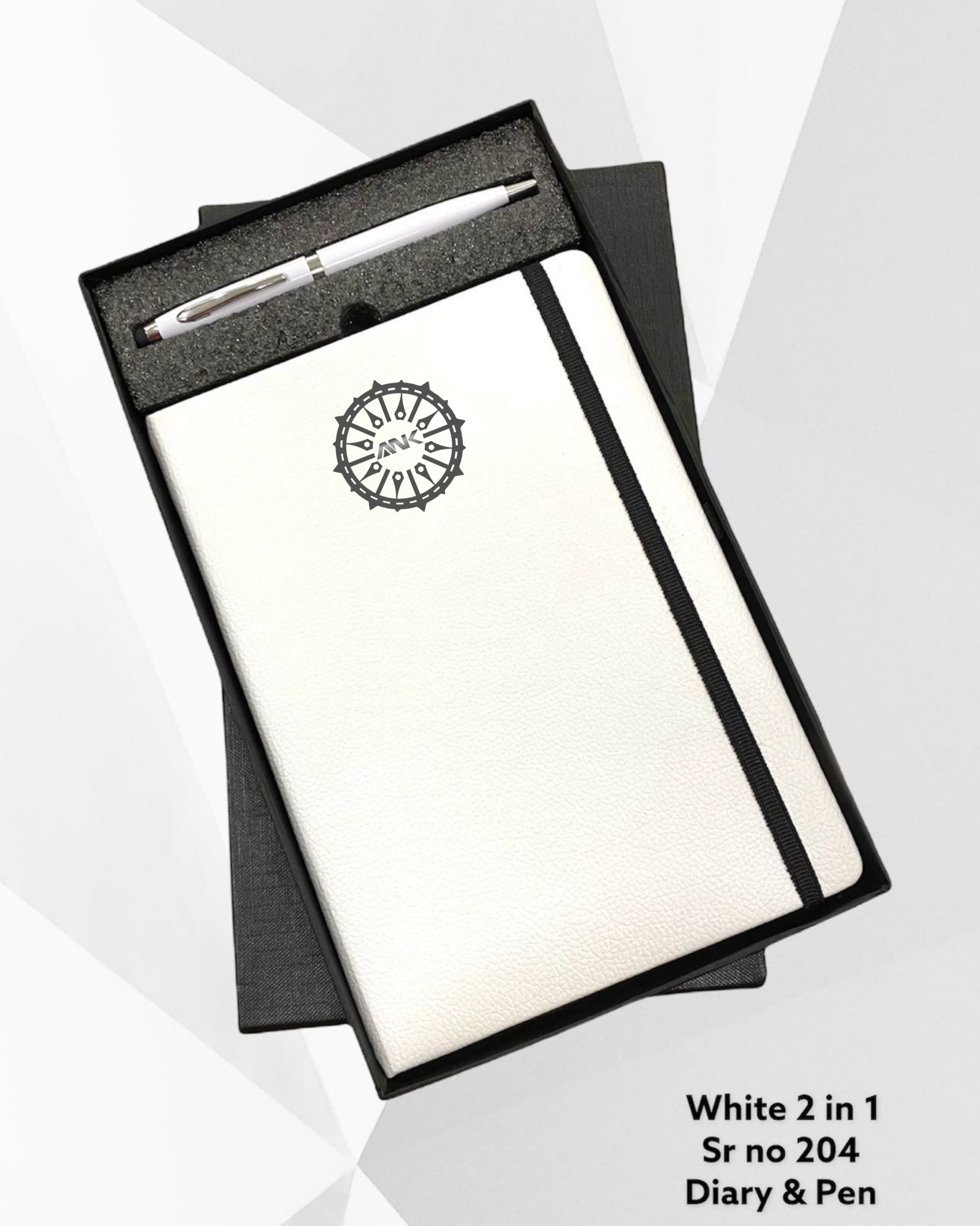 White Diary Pen Combo