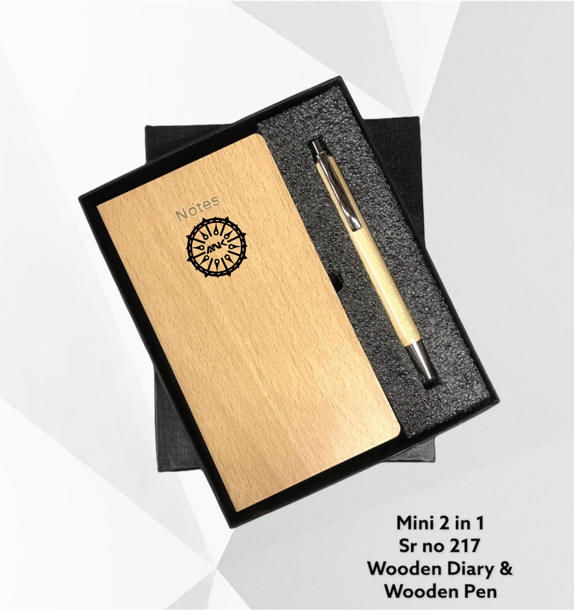 Wooden Diary & Pen Combo (Mini)