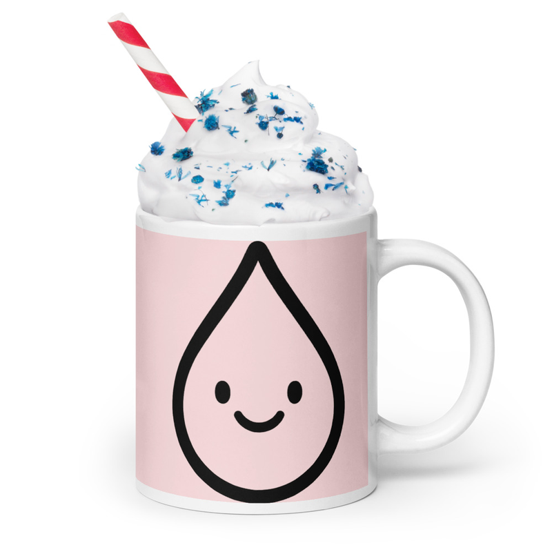 Smiling Drop Pink Mug