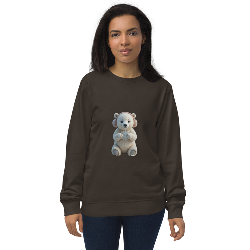 Unisex organic Cute Bear Graphic Sweatshirt
