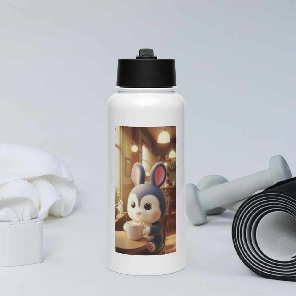 Cute Bunny Coffee Water Bottle