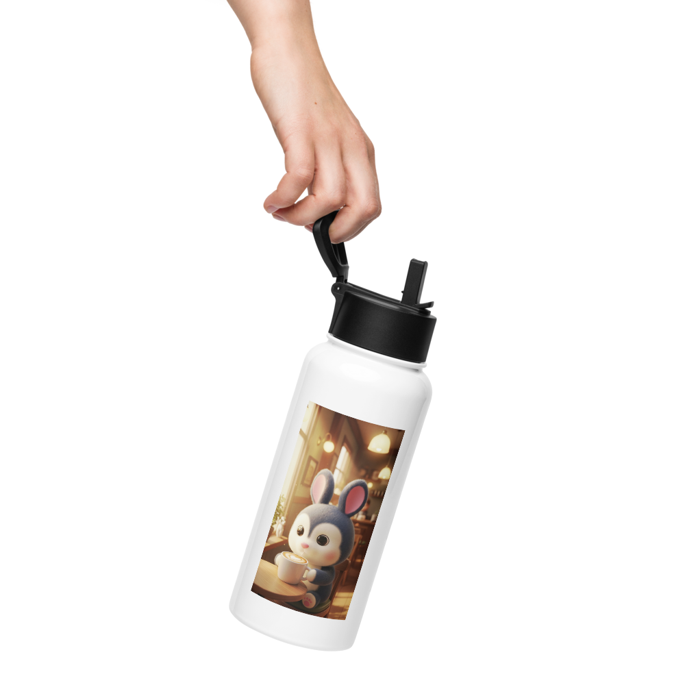 Cute Bunny Coffee Water Bottle
