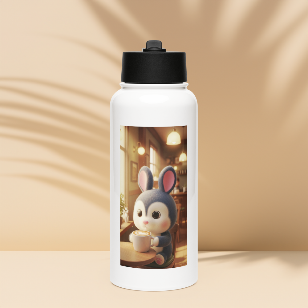Cute Bunny Coffee Water Bottle