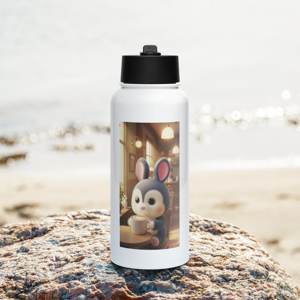 Cute Bunny Coffee Water Bottle