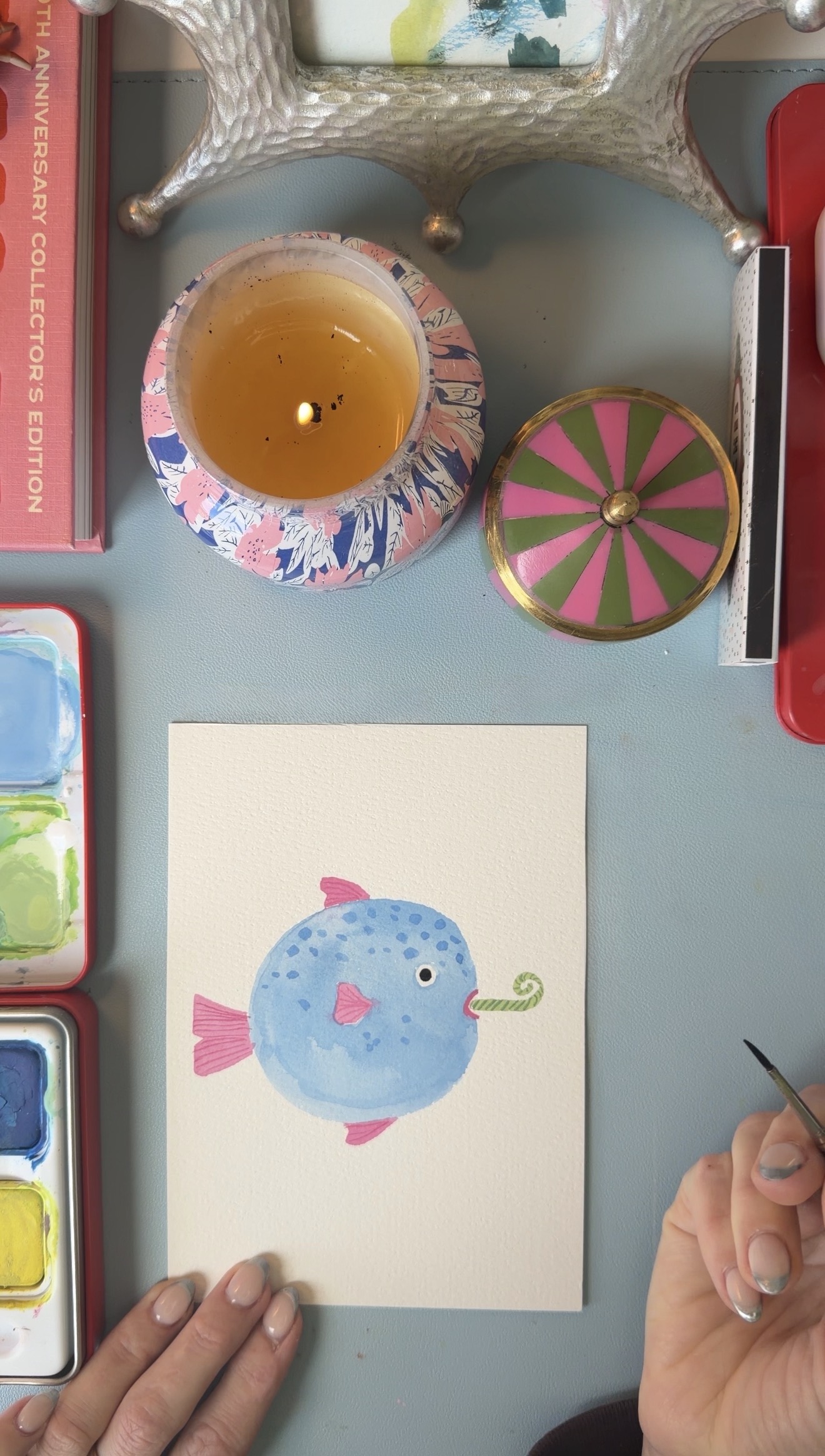 Party Pufferfish Print
