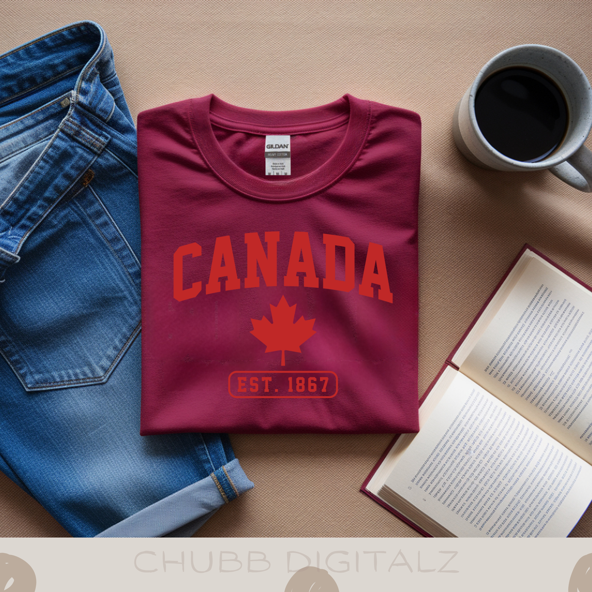 Canada EST 1867 | SVG PNG | Canada | Canadian Flag | Digital Download | Instant File