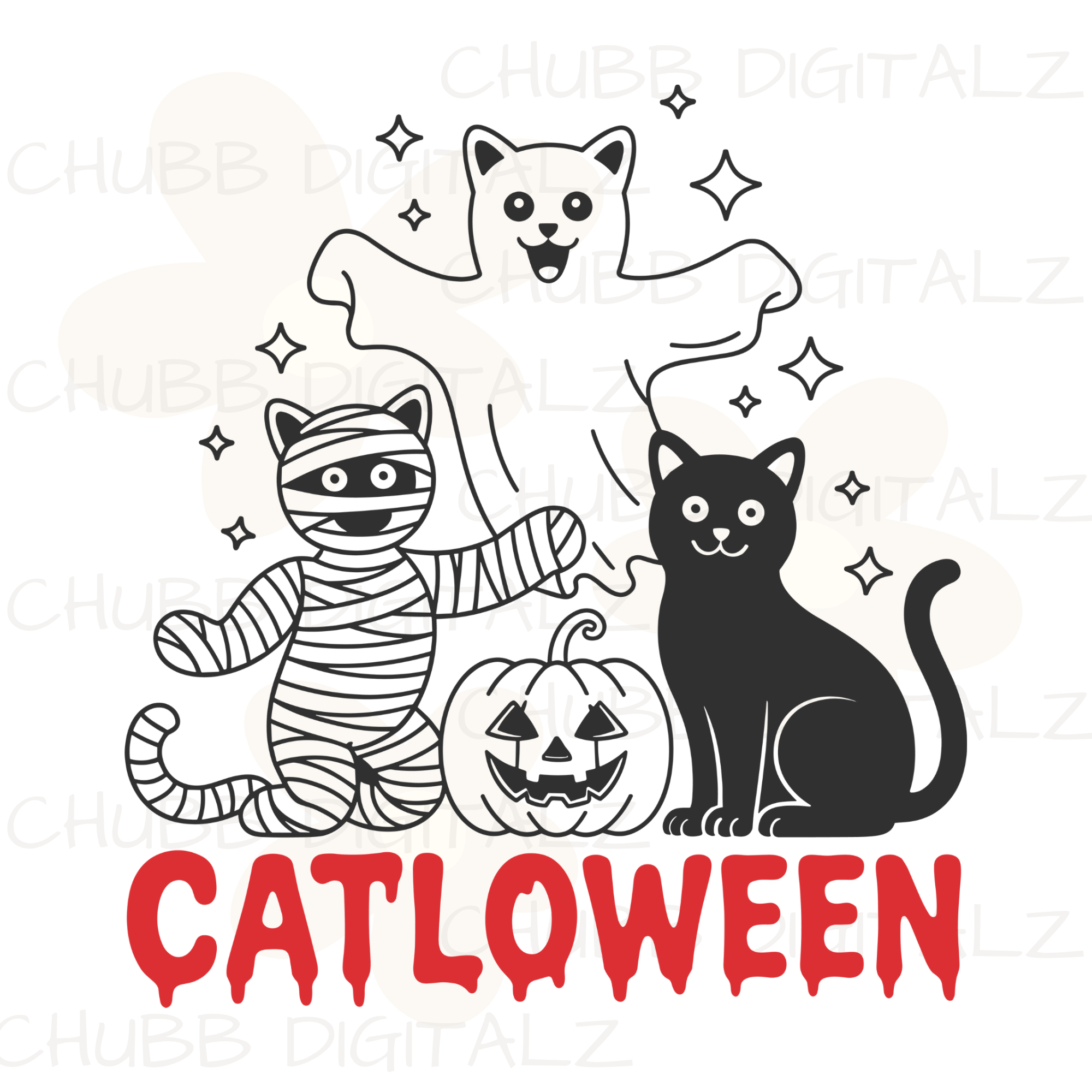 Catloween SVG PNG | Halloween | Cats | Pumpkin | Digital Download | Instant File