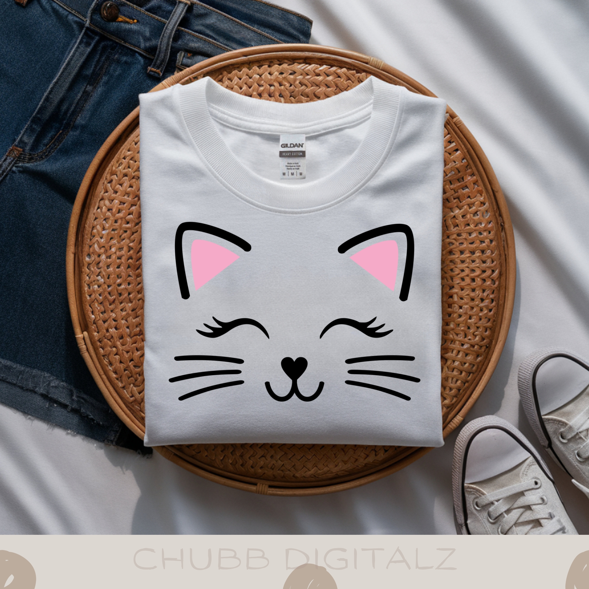 Kitty Cat Face SVG PNG | Cute | Digital Download | Instant File