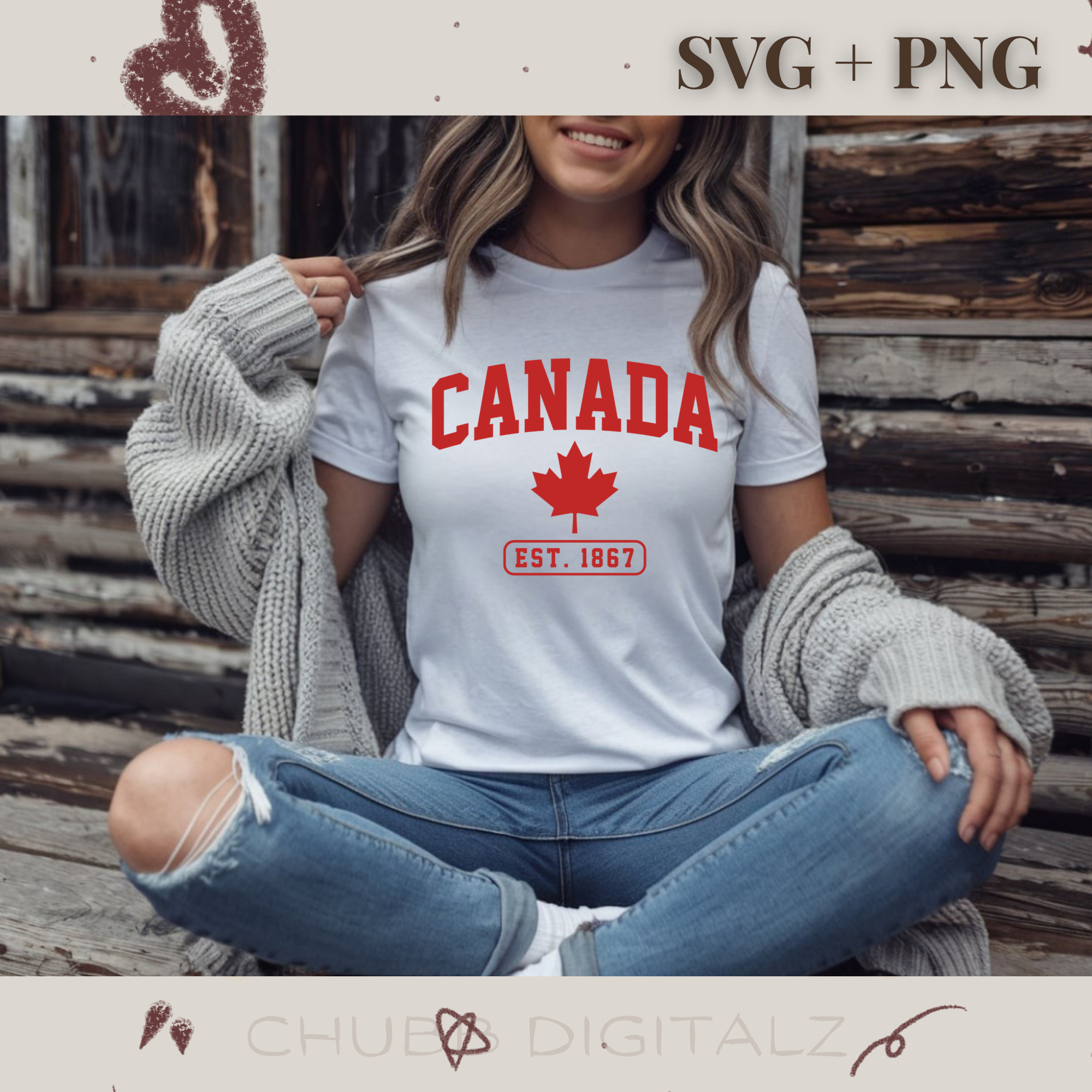 Canada EST 1867 | SVG PNG | Canada | Canadian Flag | Digital Download | Instant File