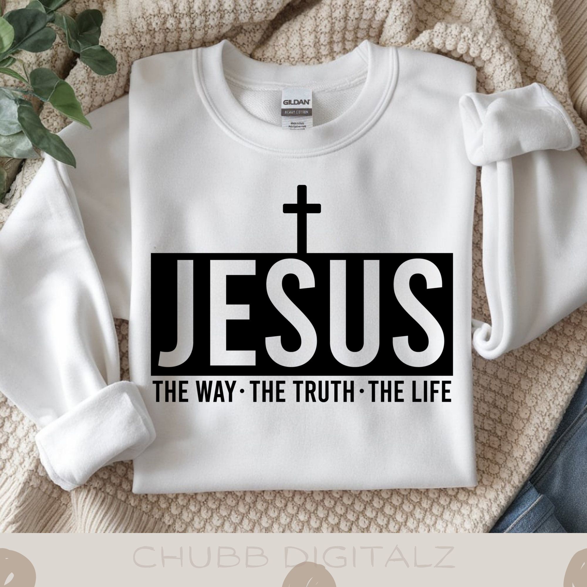 Jesus : The Way The Truth The Life SVG PNG | Religion | Religious | God | Digital Download | Instant File