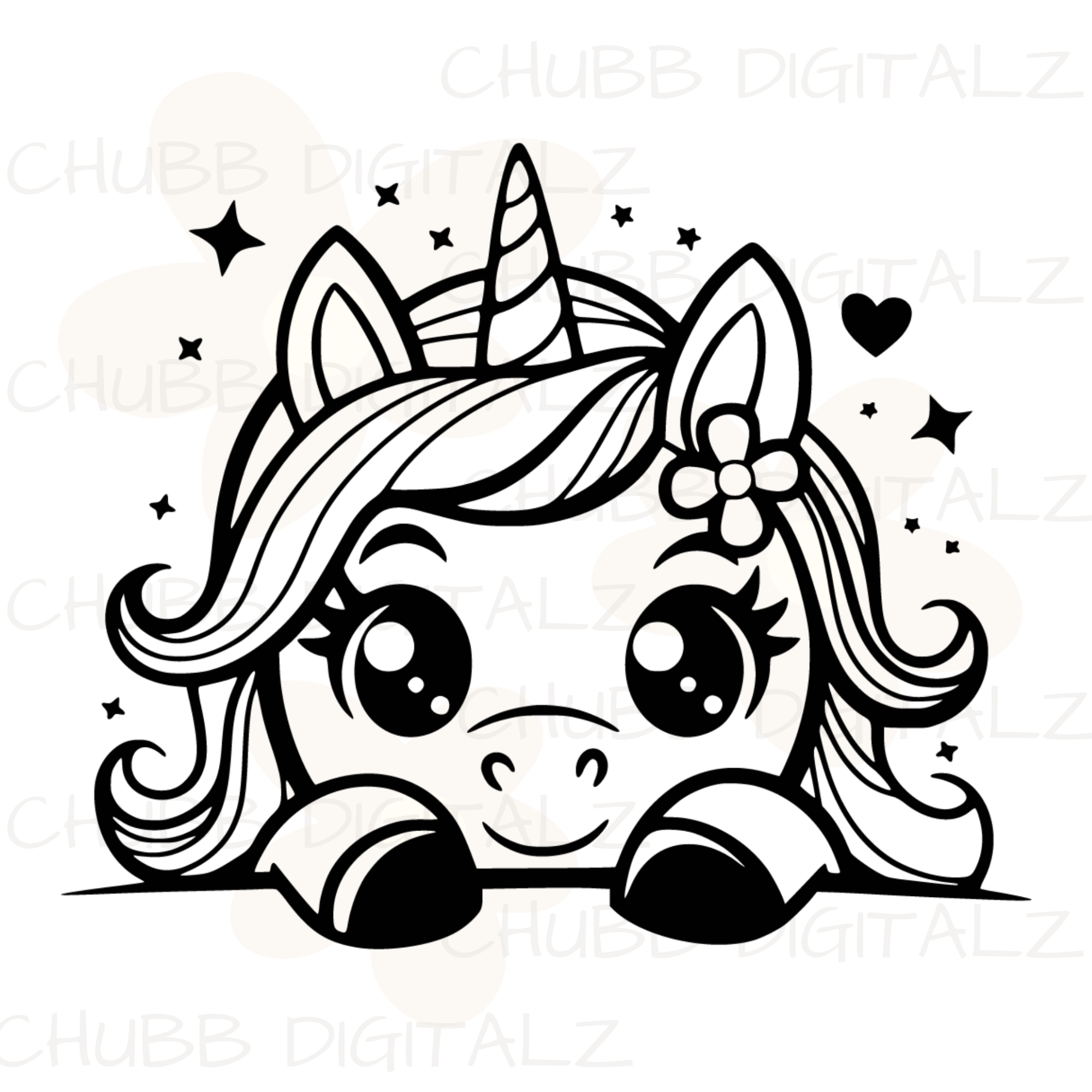 Kawaii Unicorn SVG PNG | Cute | Digital Download | Instant File