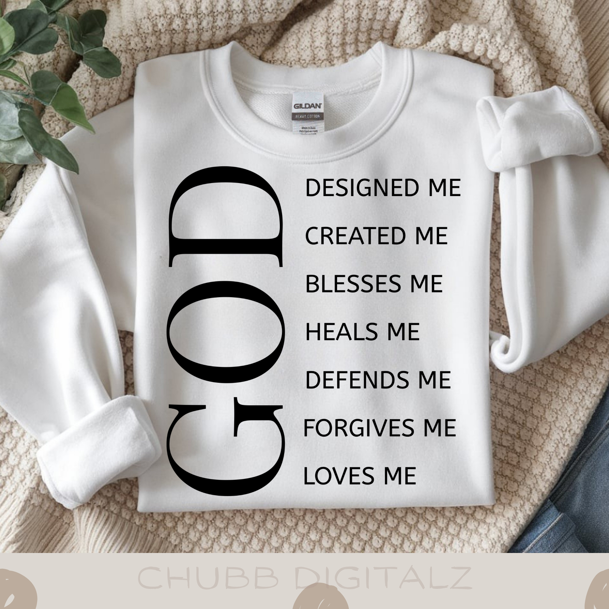 God : Designed Me Created Me Blesses Me Heals Me Defends Me Forgives Me Loves Me SVG PNG | Religion | Religious | God | Digital Download | Instant File