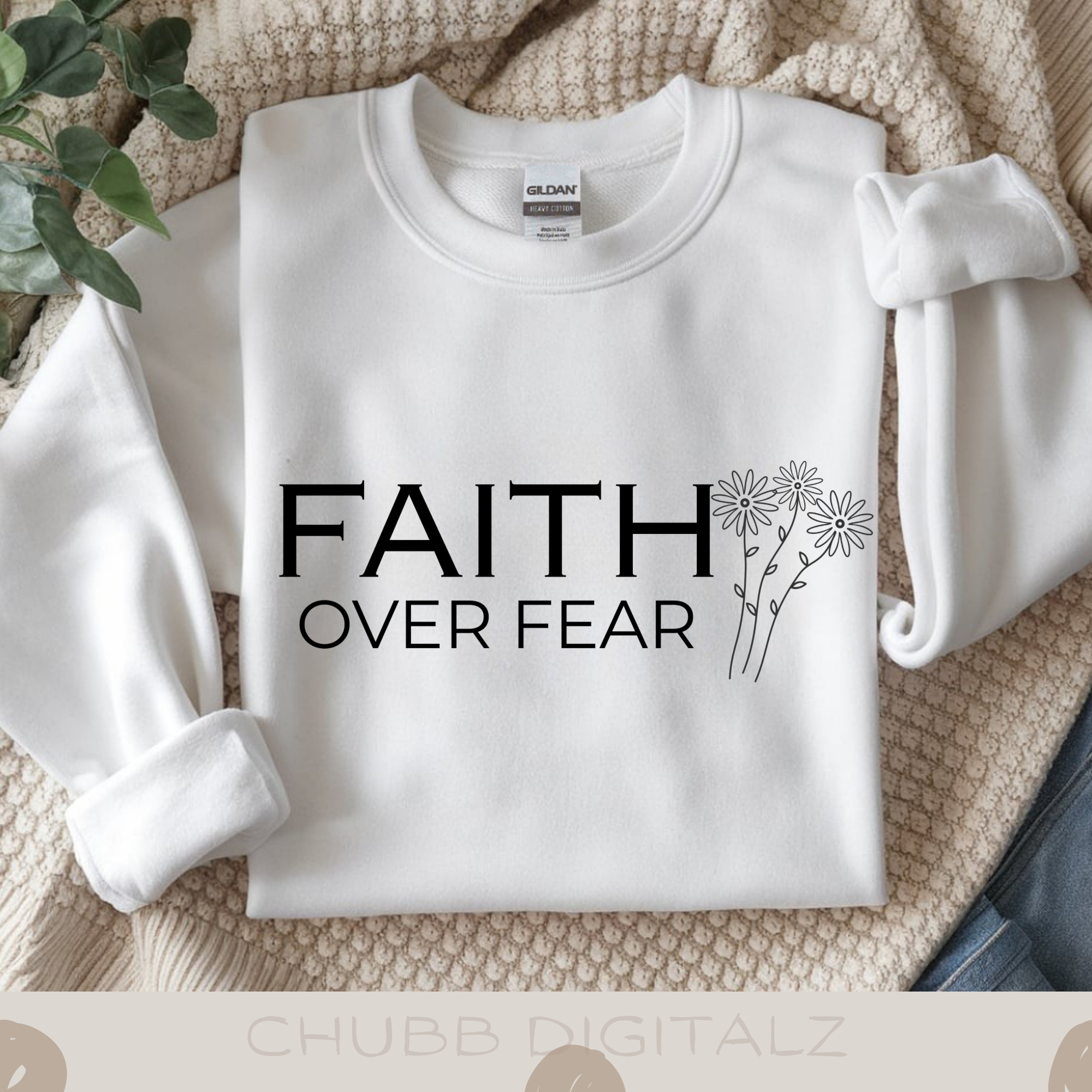 Faith Over Fear SVG PNG | Religion | Religious | God | Digital Download | Instant File