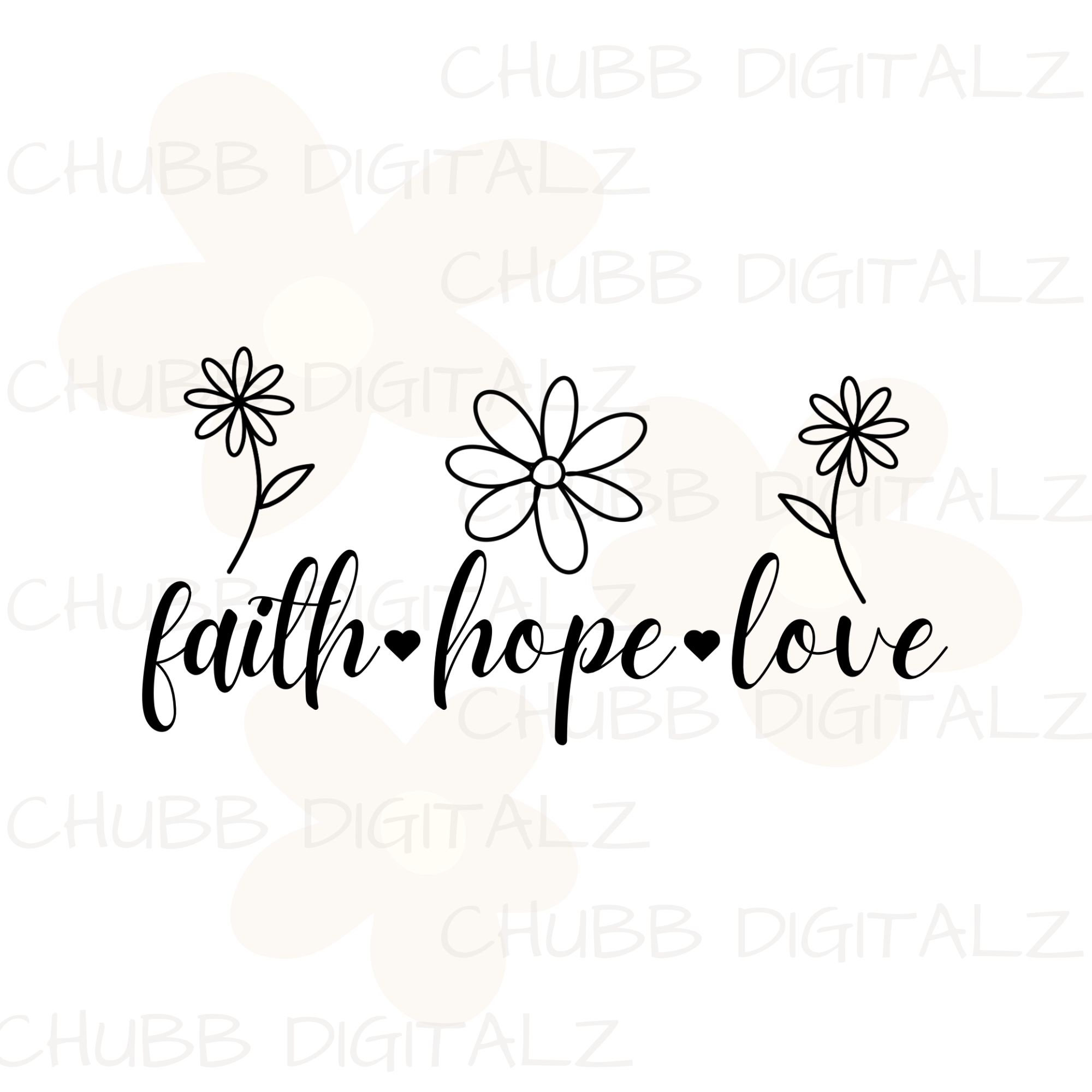Faith Hope Love SVG PNG | Religion | Religious | God | Digital Download | Instant File