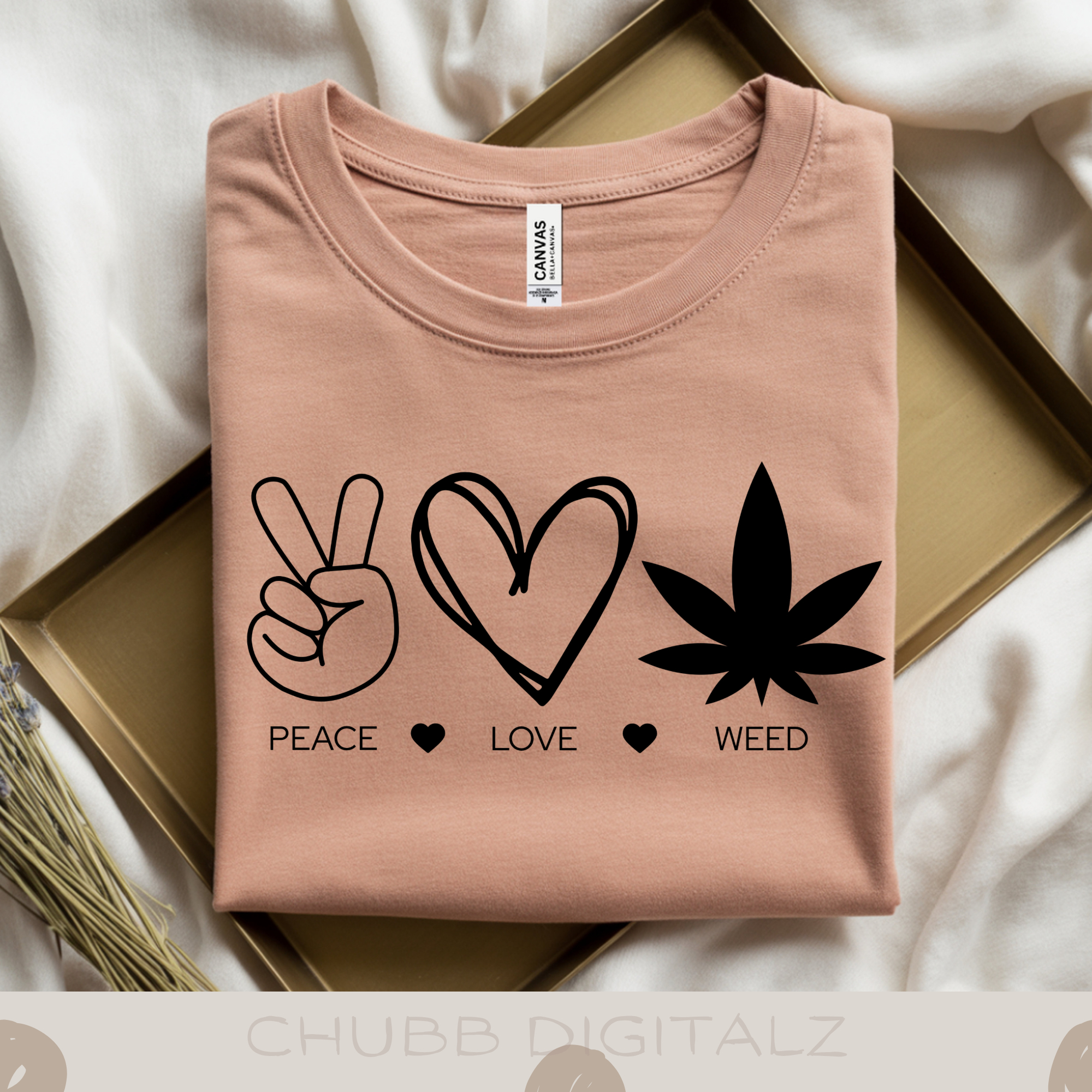 Peace Love Weed SVG PNG | Peace | Love | Weed | Cannabis | Digital Download | Instant File