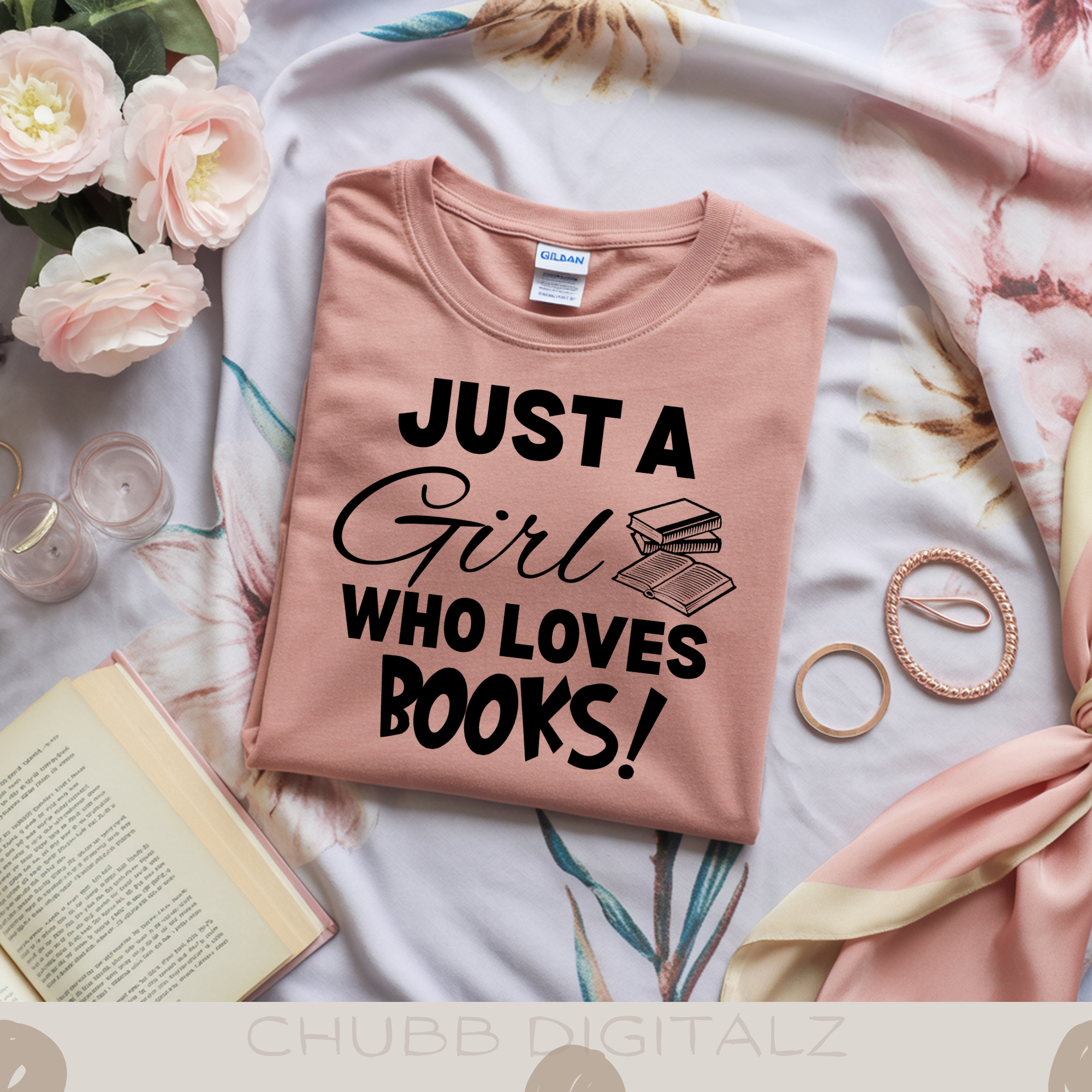 Just A Girl Who Loves Books SVG PNG | Book Lover | Digital Download | Instant File