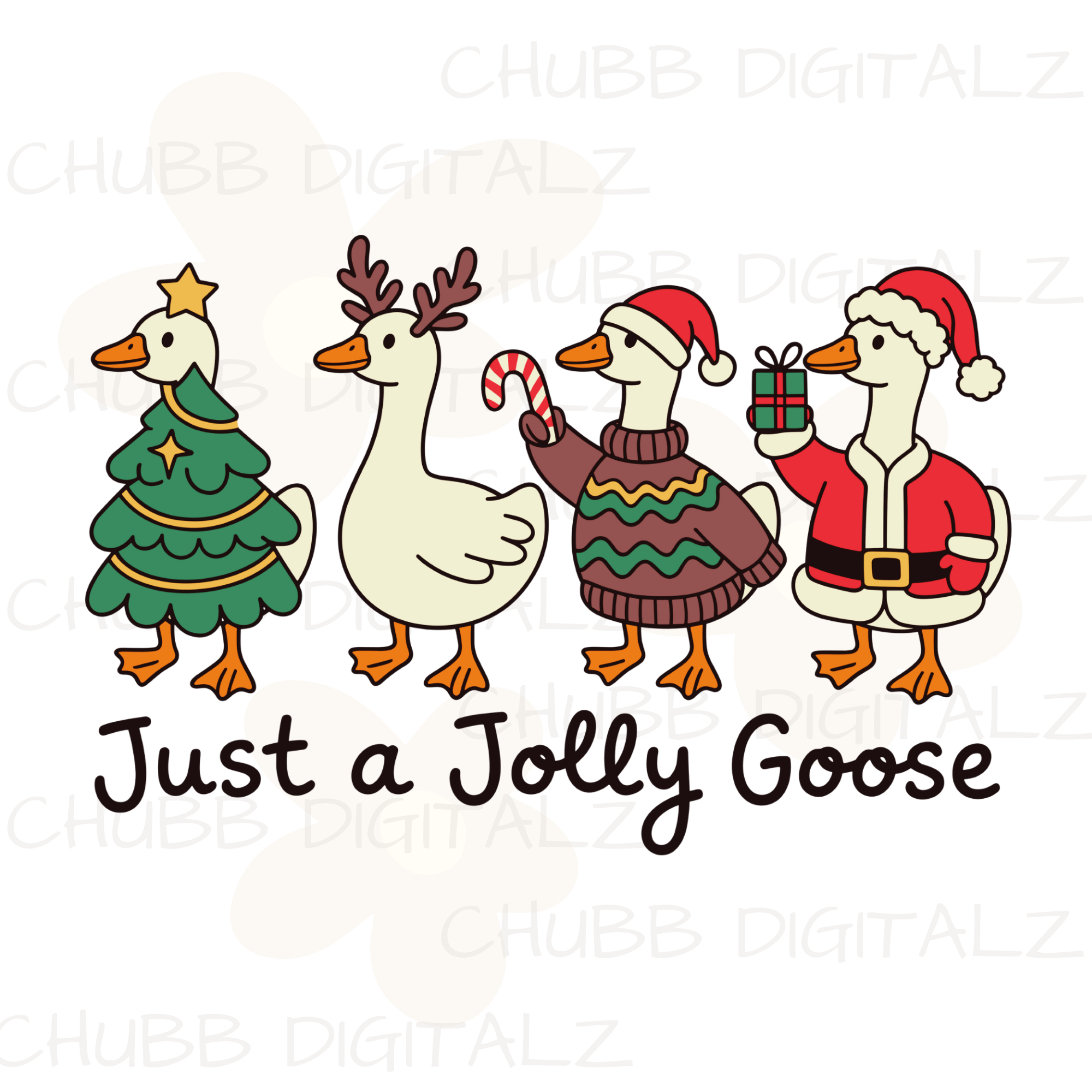 Just A Jolly Goose SVG PNG | Christmas | Xmas | Goose | Geese | Digital Download | Instant File
