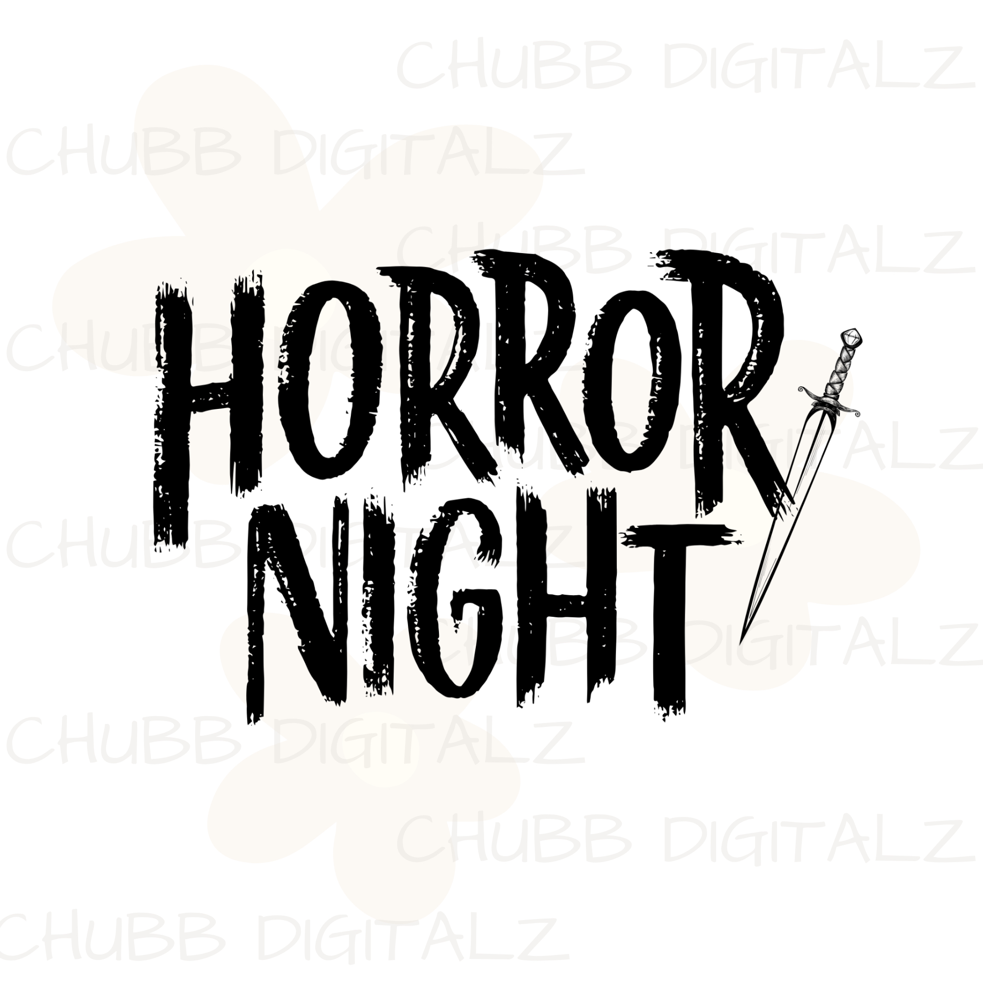 Horror Night SVG PNG | Halloween | Scary | Sword | Horror | Digital Download | Instant File