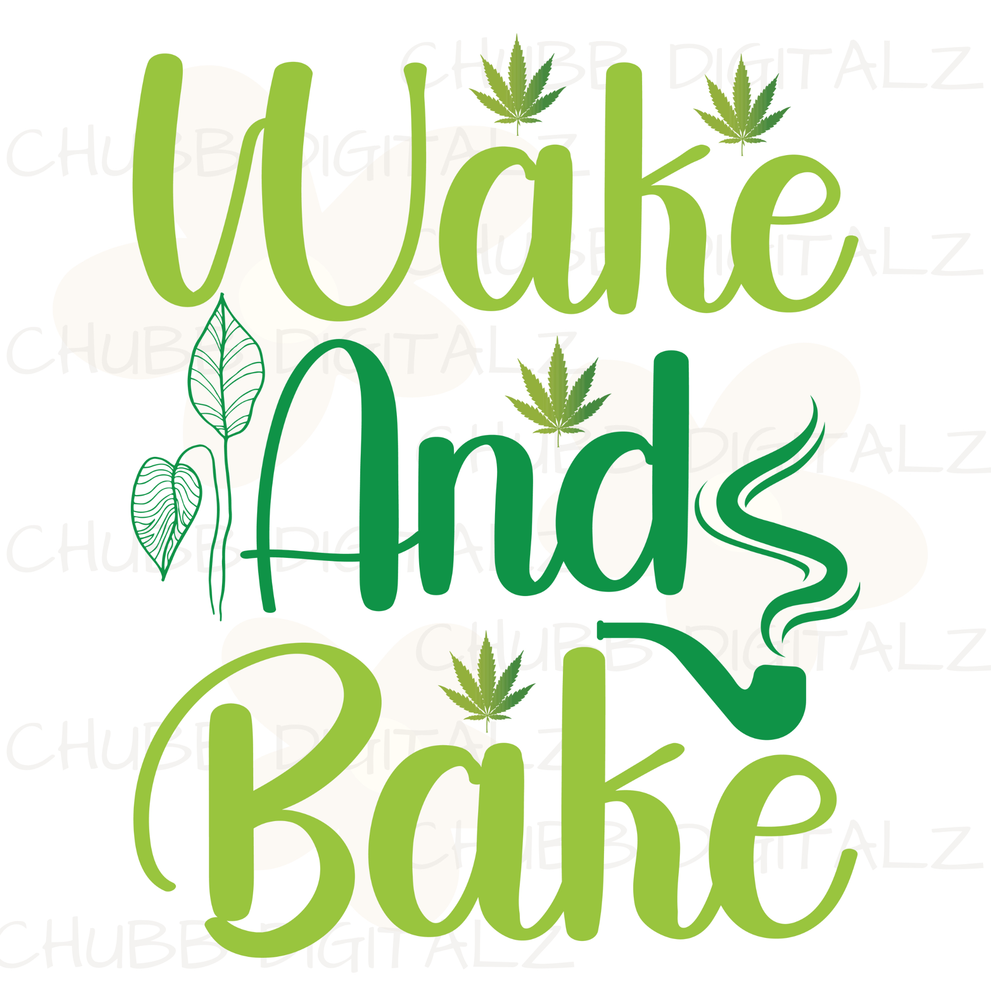 Wake And Bake SVG PNG | Weed | Cannabis | Mary Jane | Joint | Digital Download | Instant File