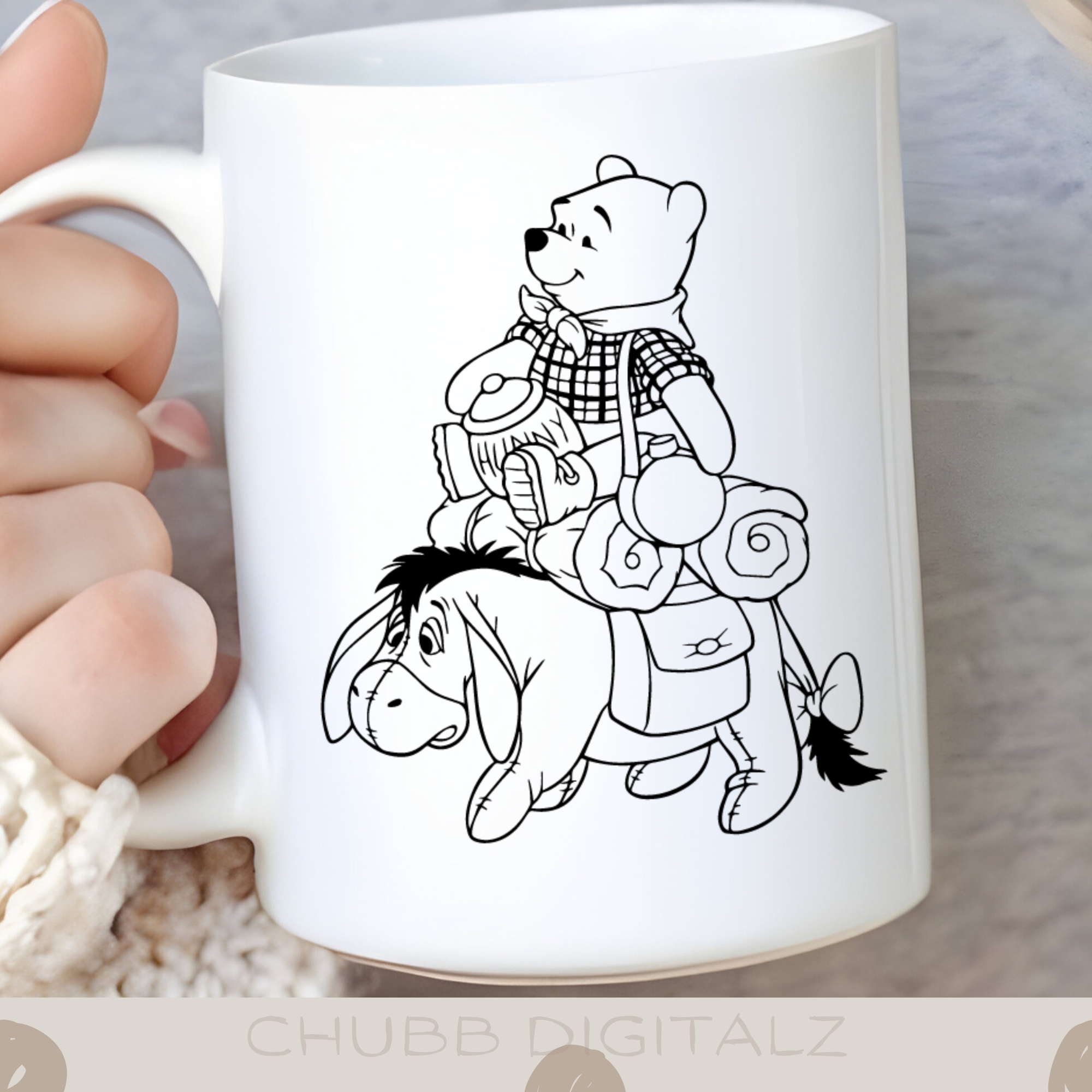 Winnie The Pooh and Eeyore SVG PNG | Cartoon | Winnie The Pooh | Eeyore | Digital Download | Instant File