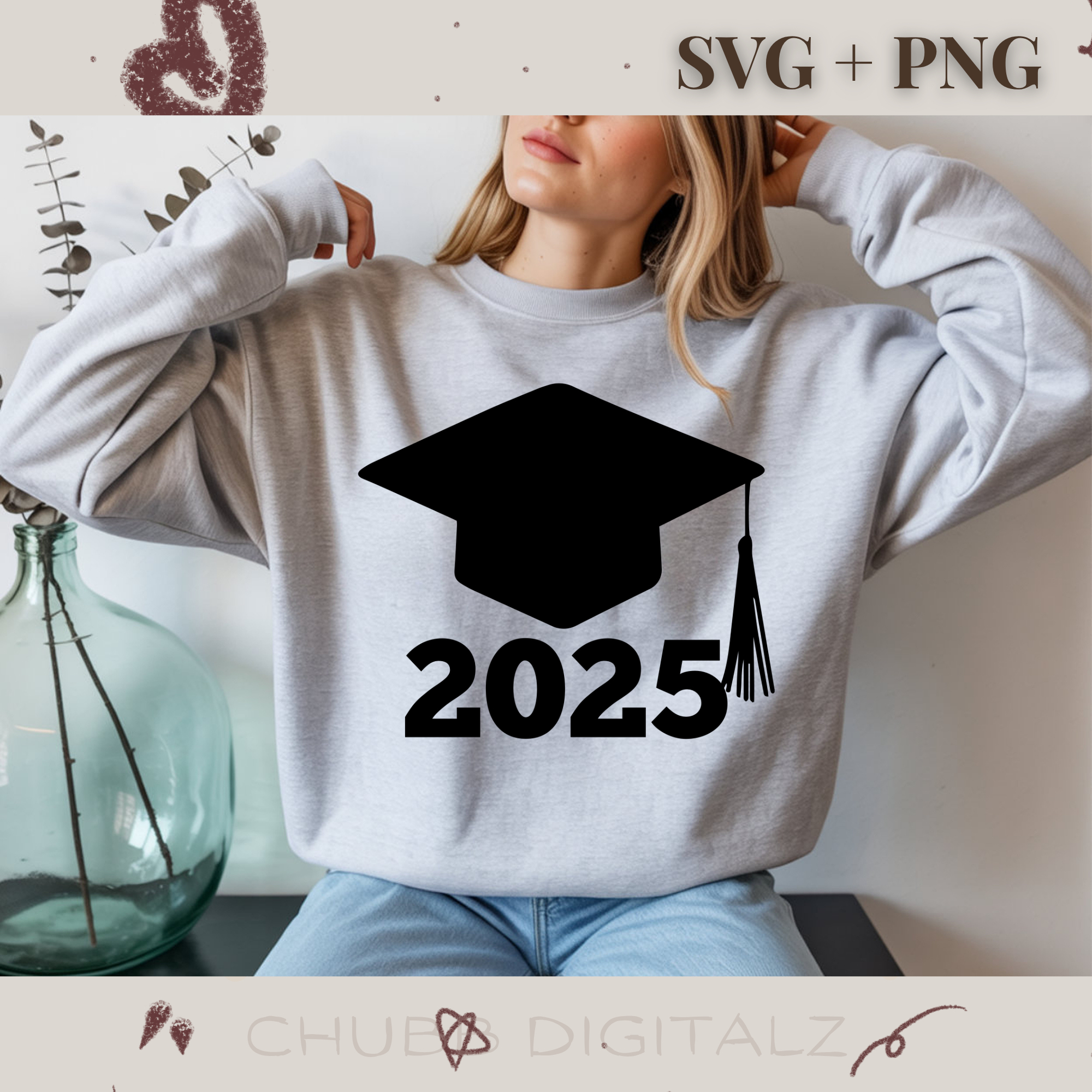 2025 Grad SVG PNG | School | Graduate | Graduation | Digital Download | Instant File