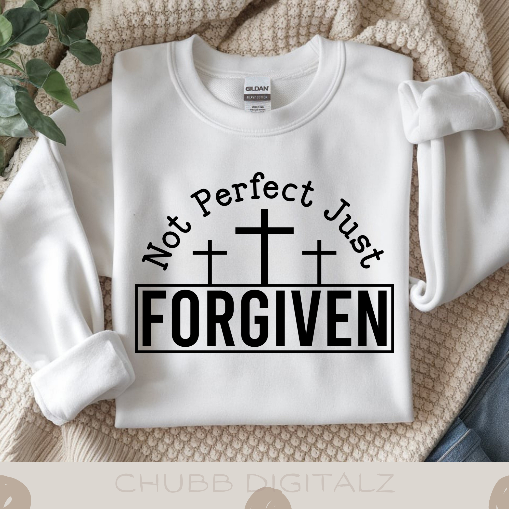 Not Perfect Just Forgiven SVG PNG | Religion | Religious | God | Digital Download | Instant File
