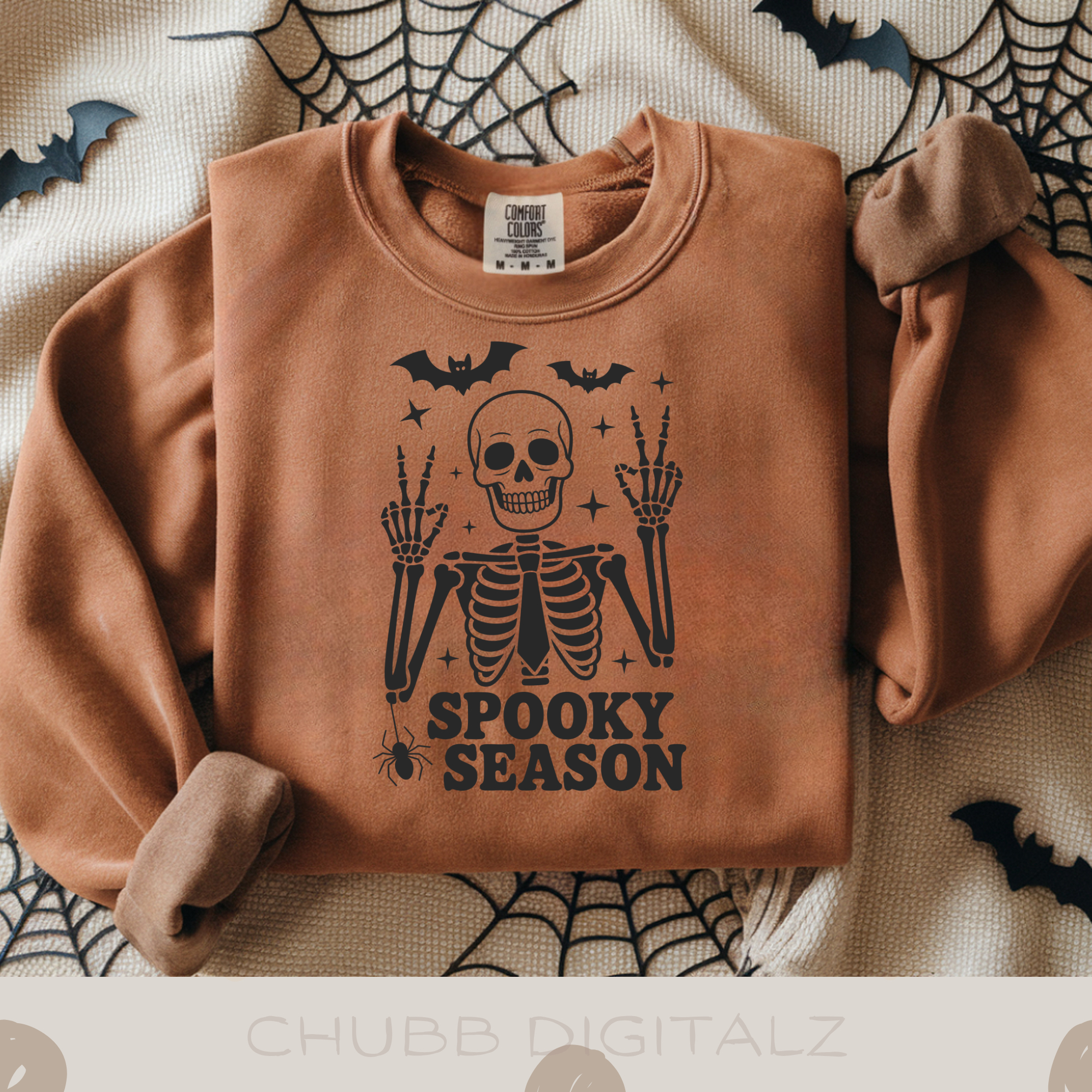 Spooky Season Skeleton SVG PNG | Halloween | Skeleton | Bats | Digital Download | Instant File