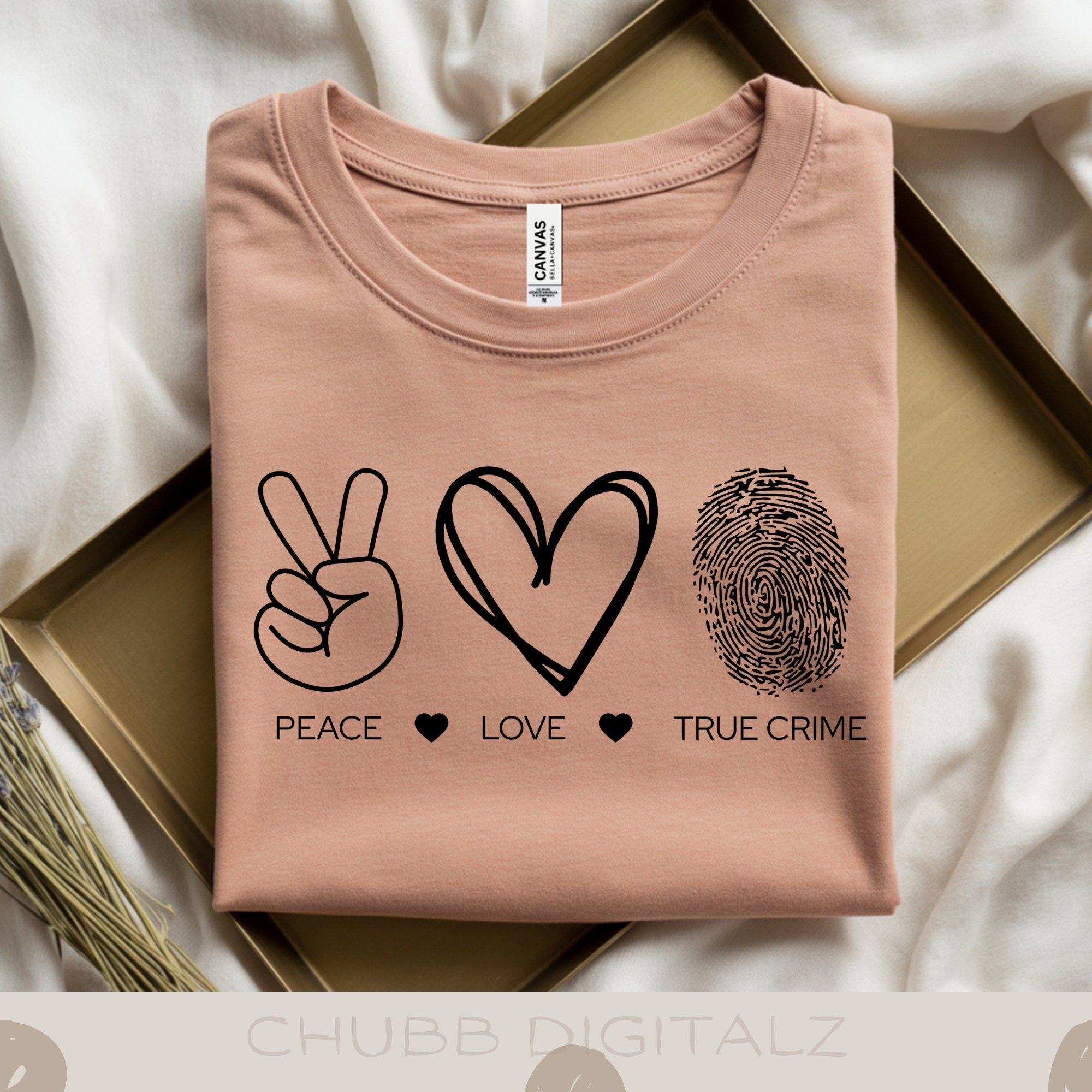 Peace Love True Crime SVG PNG | Peace | Love | Crime | Digital Download | Instant File