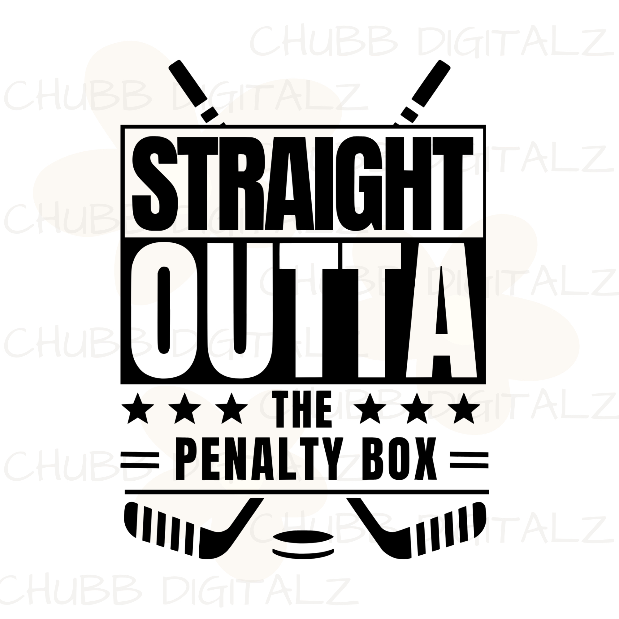 Straight Outta The Penalty Box SVG PNG | Sports | Hockey | Ice Hockey | Sports Fan Gift | Digital Download | Instant File