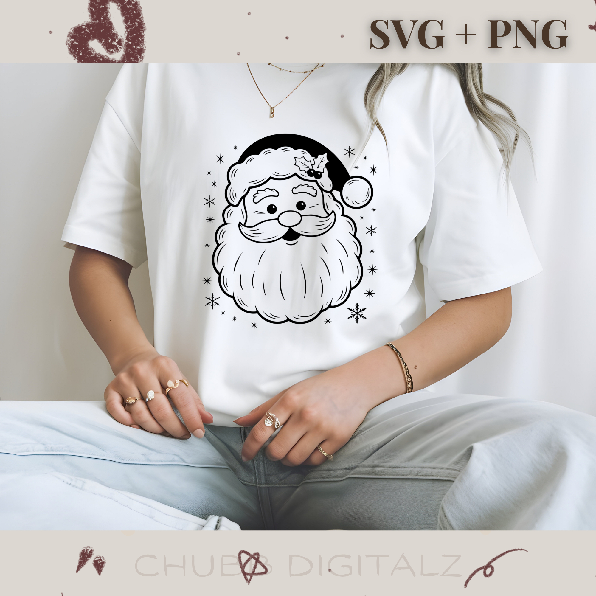 Santa Claus SVG PNG | Christmas | Xmas | Santa | Digital Download | Instant File