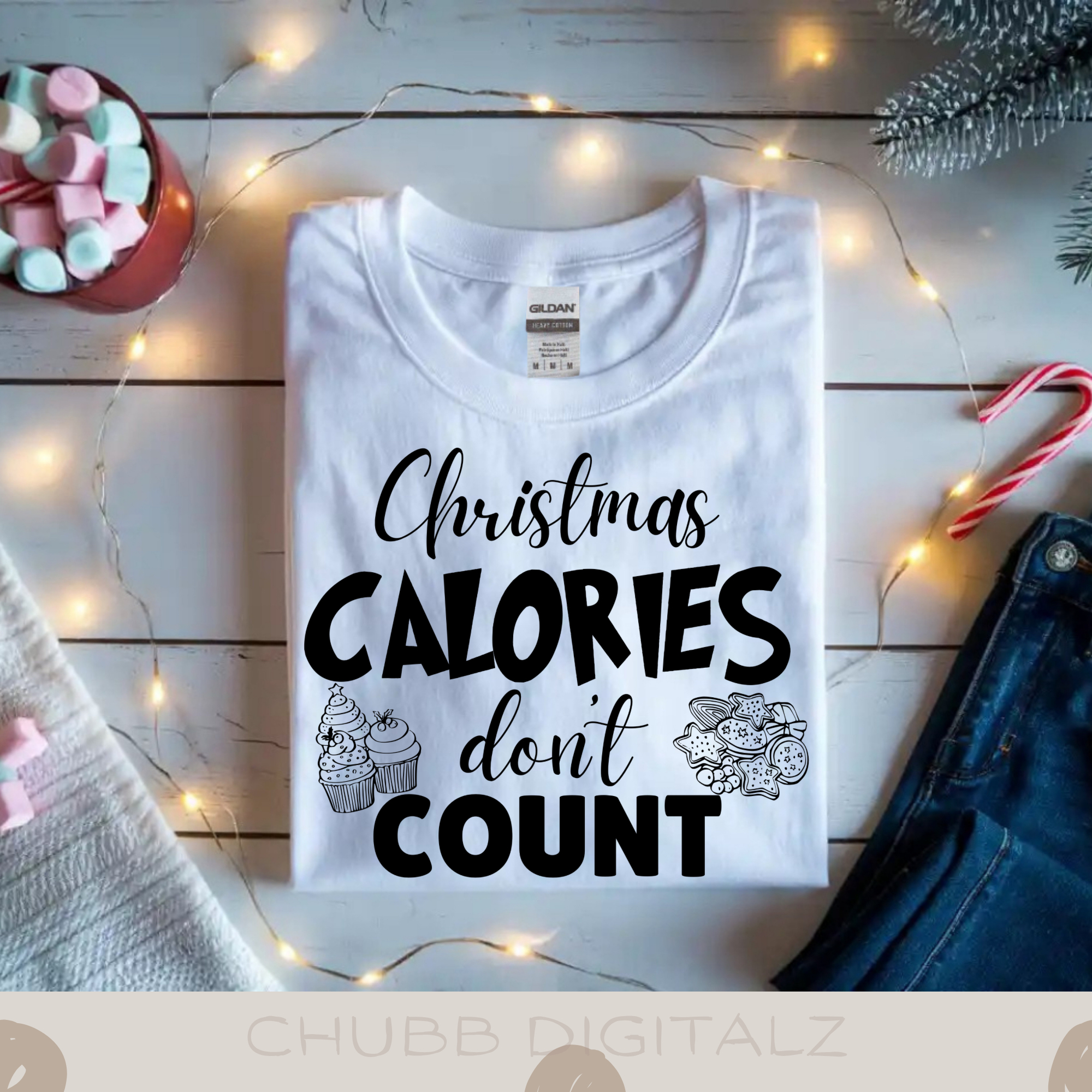 Christmas Calories Don’t Count SVG PNG | Christmas | Xmas | Holiday Food | Digital Download | Instant File