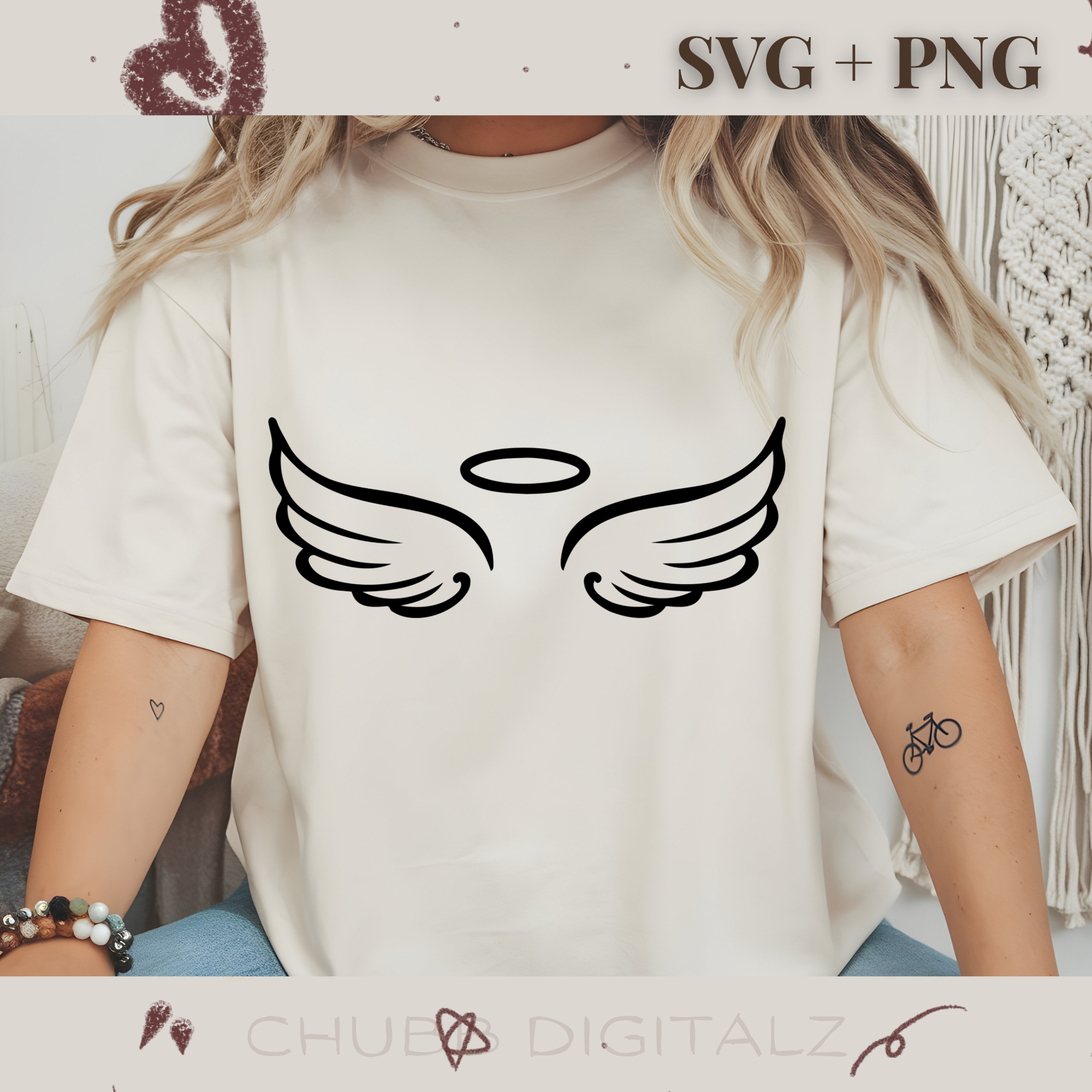 Angel Wings SVG PNG | Digital Download | Instant File