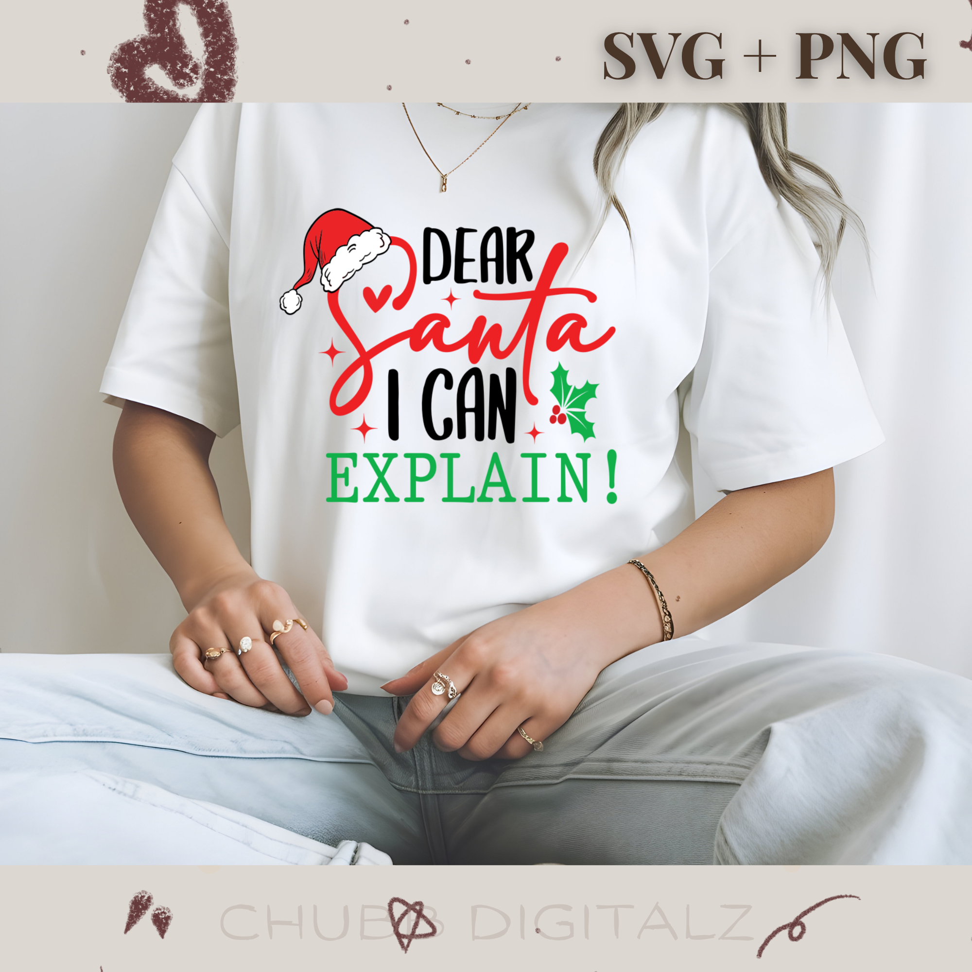 Dear Santa I Can Explain SVG PNG | Christmas | Xmas | Santa Claus | Digital Download | Instant File