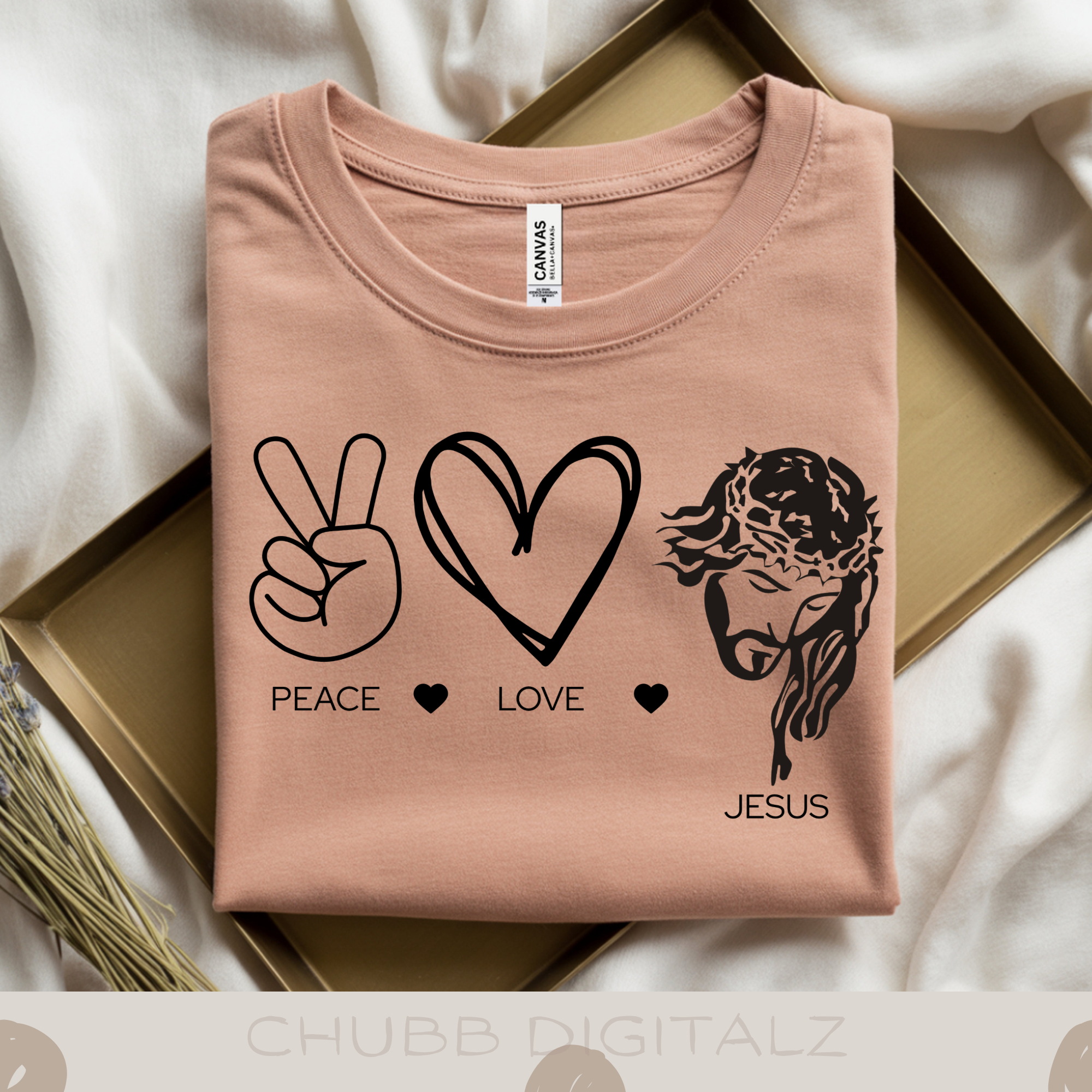 Peace Love Jesus SVG PNG | Peace | Love | Jesus | God | Religious | Religion | Digital Download | Instant File