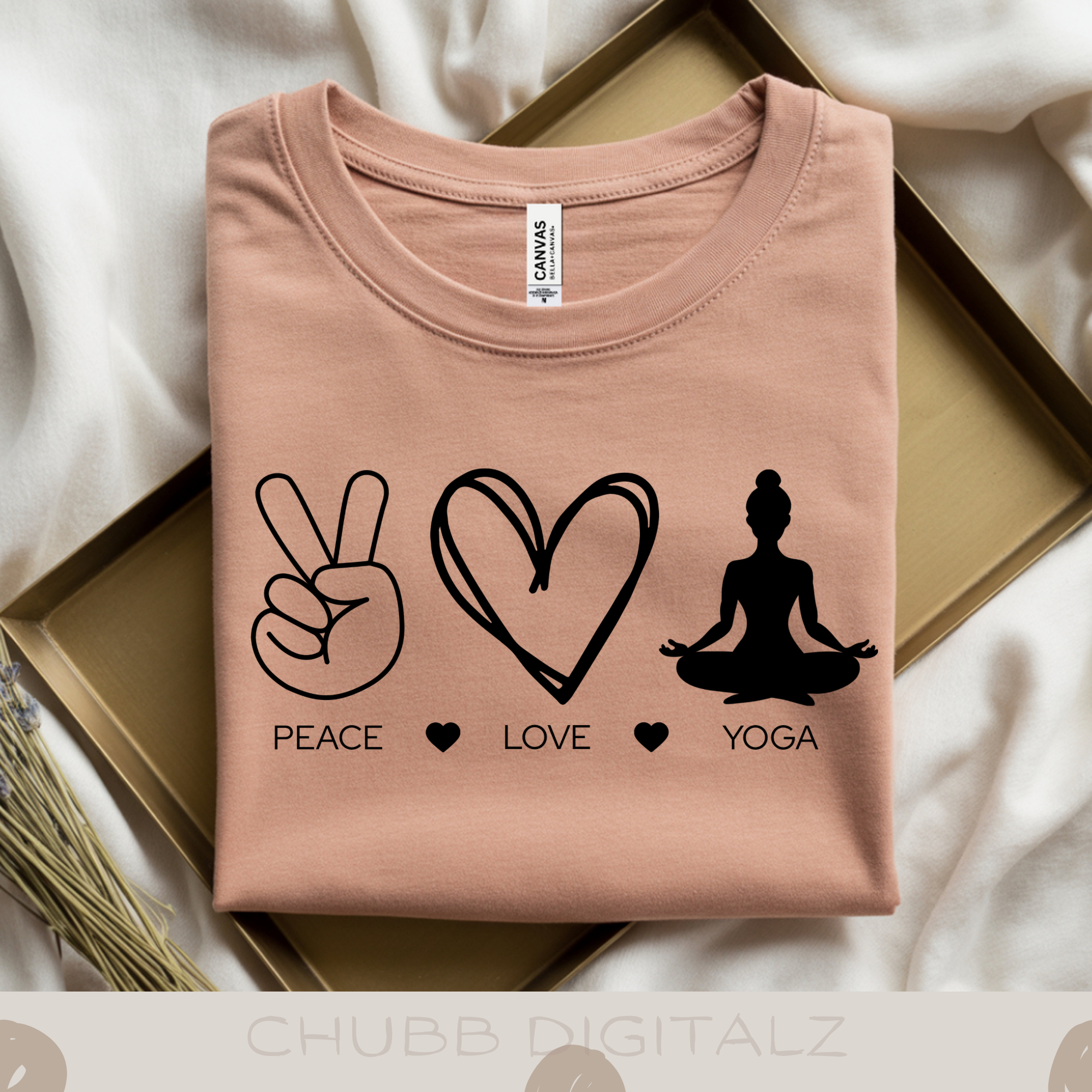 Peace Love Yoga SVG PNG | Peace | Love | Yoga | Digital Download | Instant File