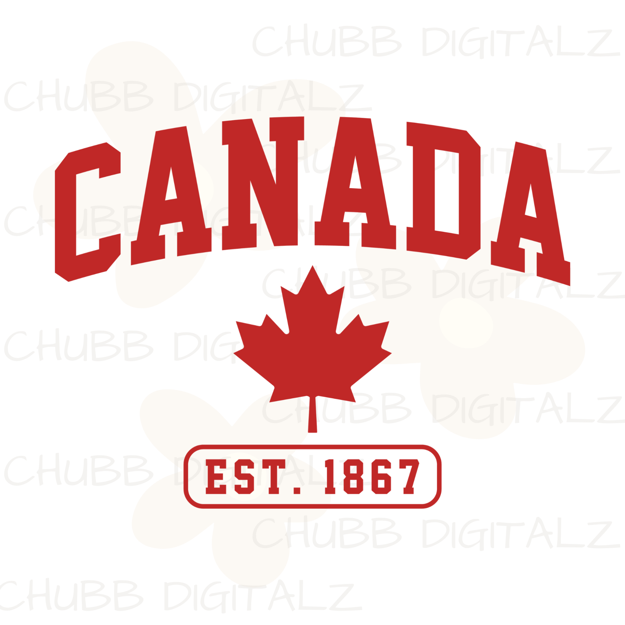 Canada EST 1867 | SVG PNG | Canada | Canadian Flag | Digital Download | Instant File