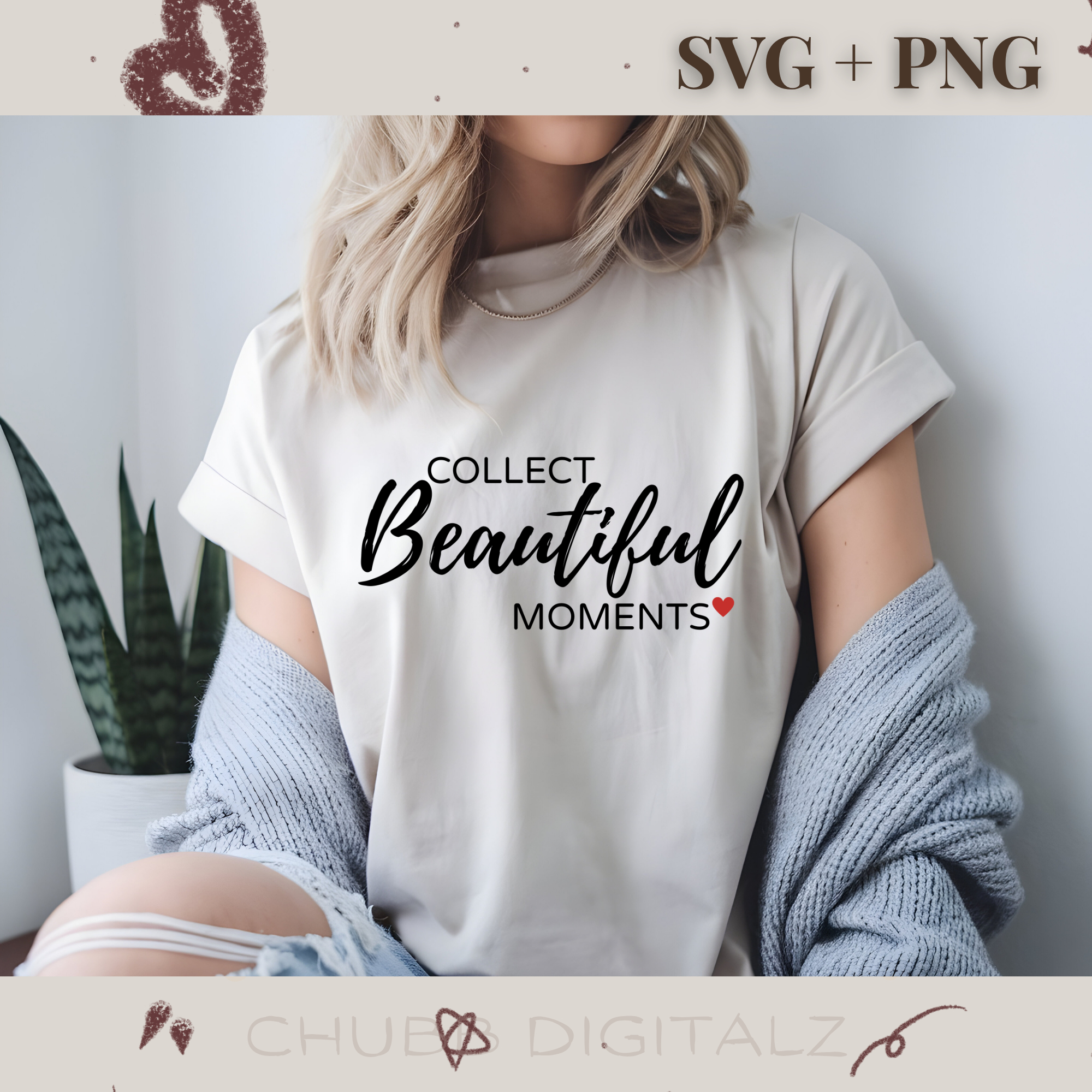 Collect Beautiful Moments SVG PNG | Peace | Love | Photography | Photographer | Photography Gift | Camera | Digital Download | Instant File