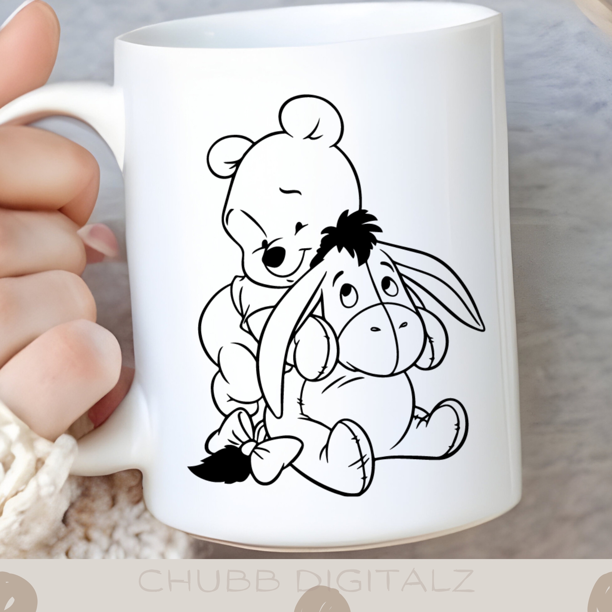 Winnie The Pooh and Eeyore SVG PNG | Cartoon | Winnie The Pooh | Eeyore | Digital Download | Instant File