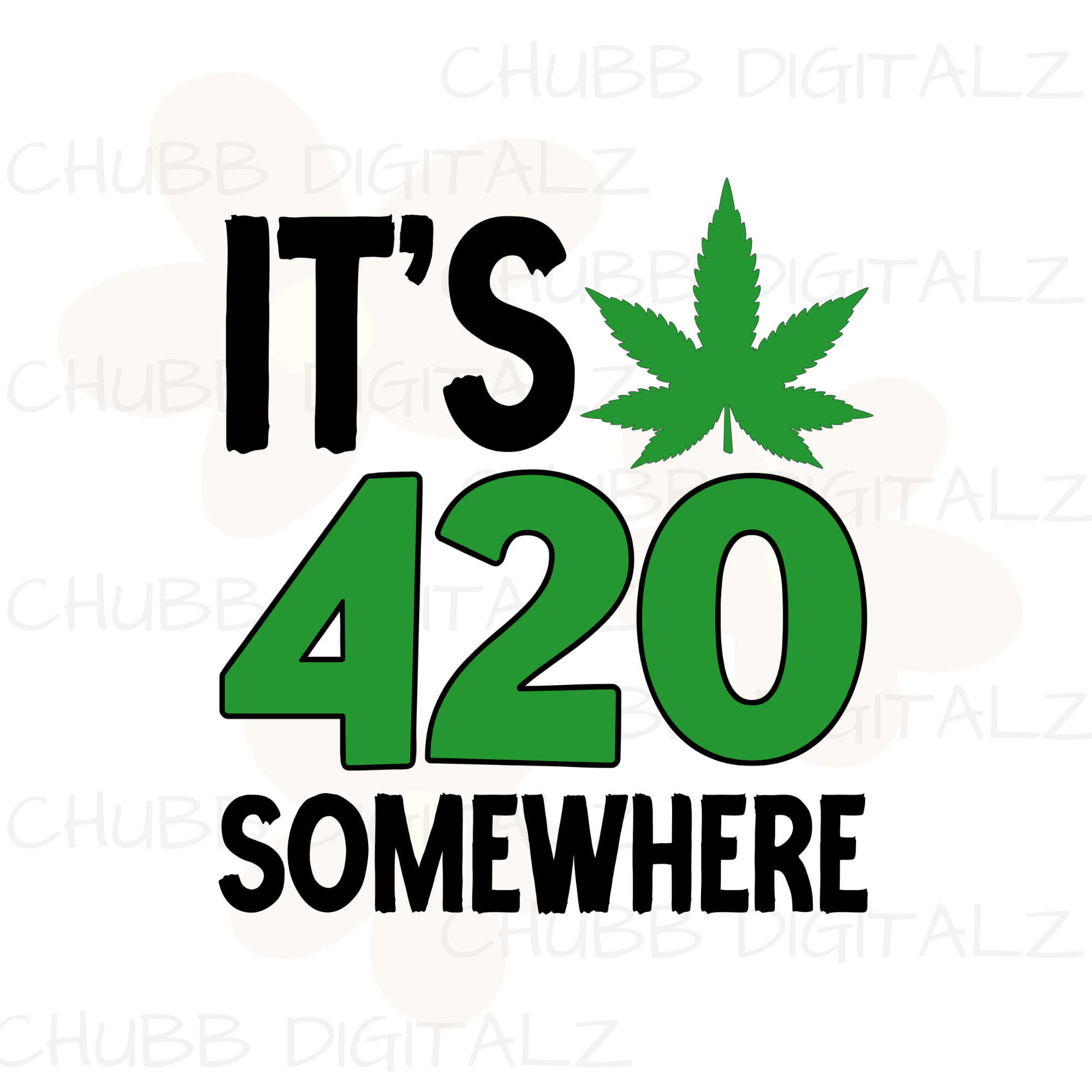 It’s 420 Somewhere SVG PNG | Weed | Cannabis | Mary Jane | Joint | Digital Download | Instant File