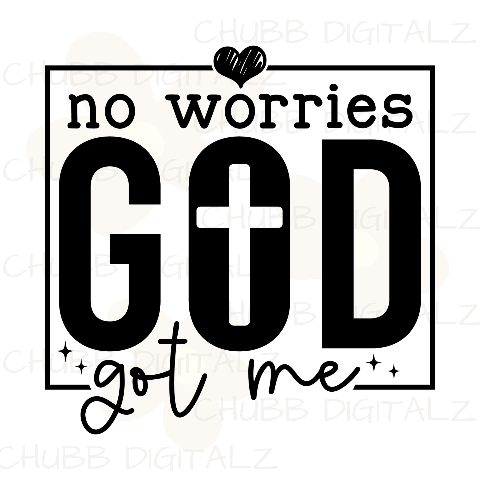 No Worries GOD Got Me SVG PNG | Religion | Religious | God | Digital Download | Instant File