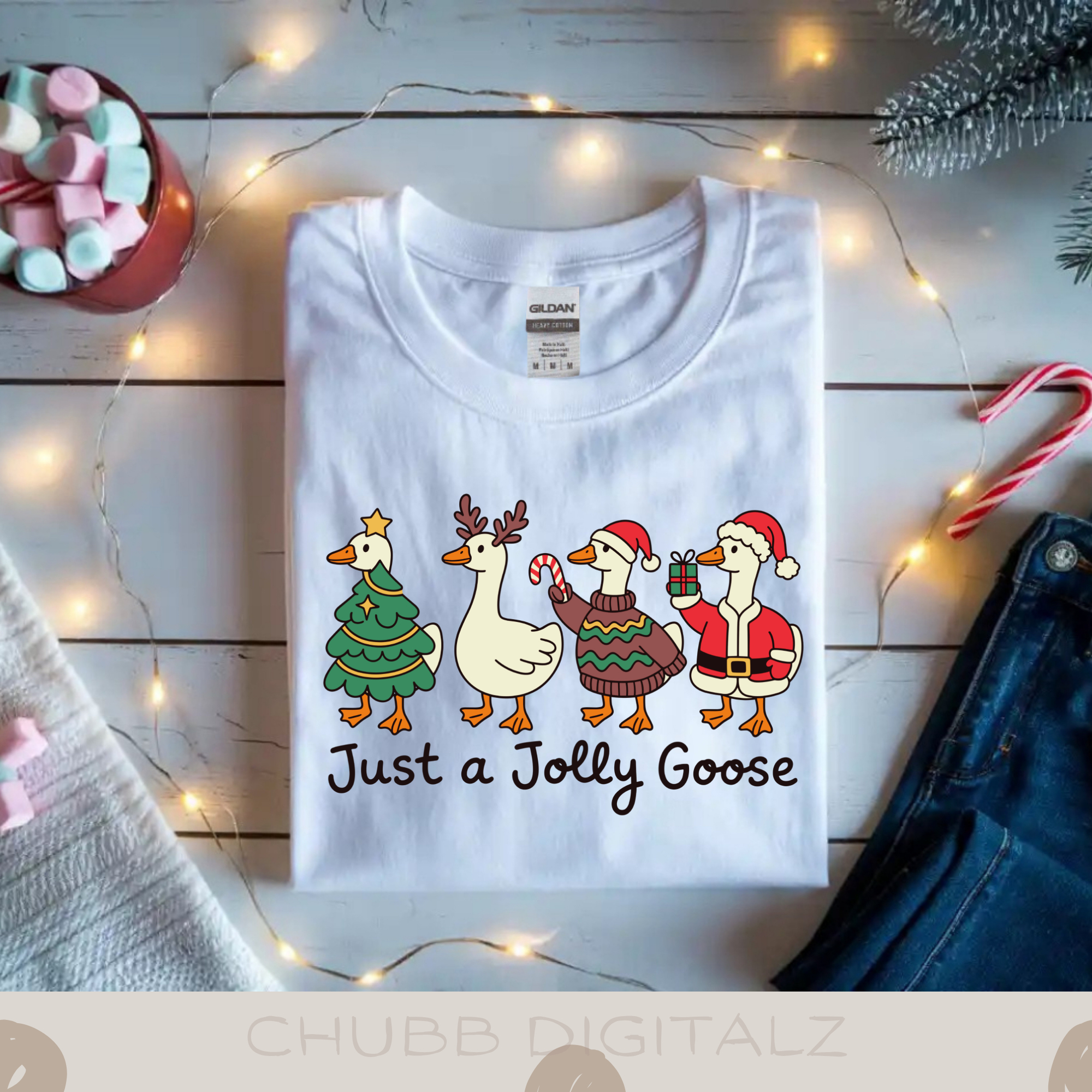 Just A Jolly Goose SVG PNG | Christmas | Xmas | Goose | Geese | Digital Download | Instant File